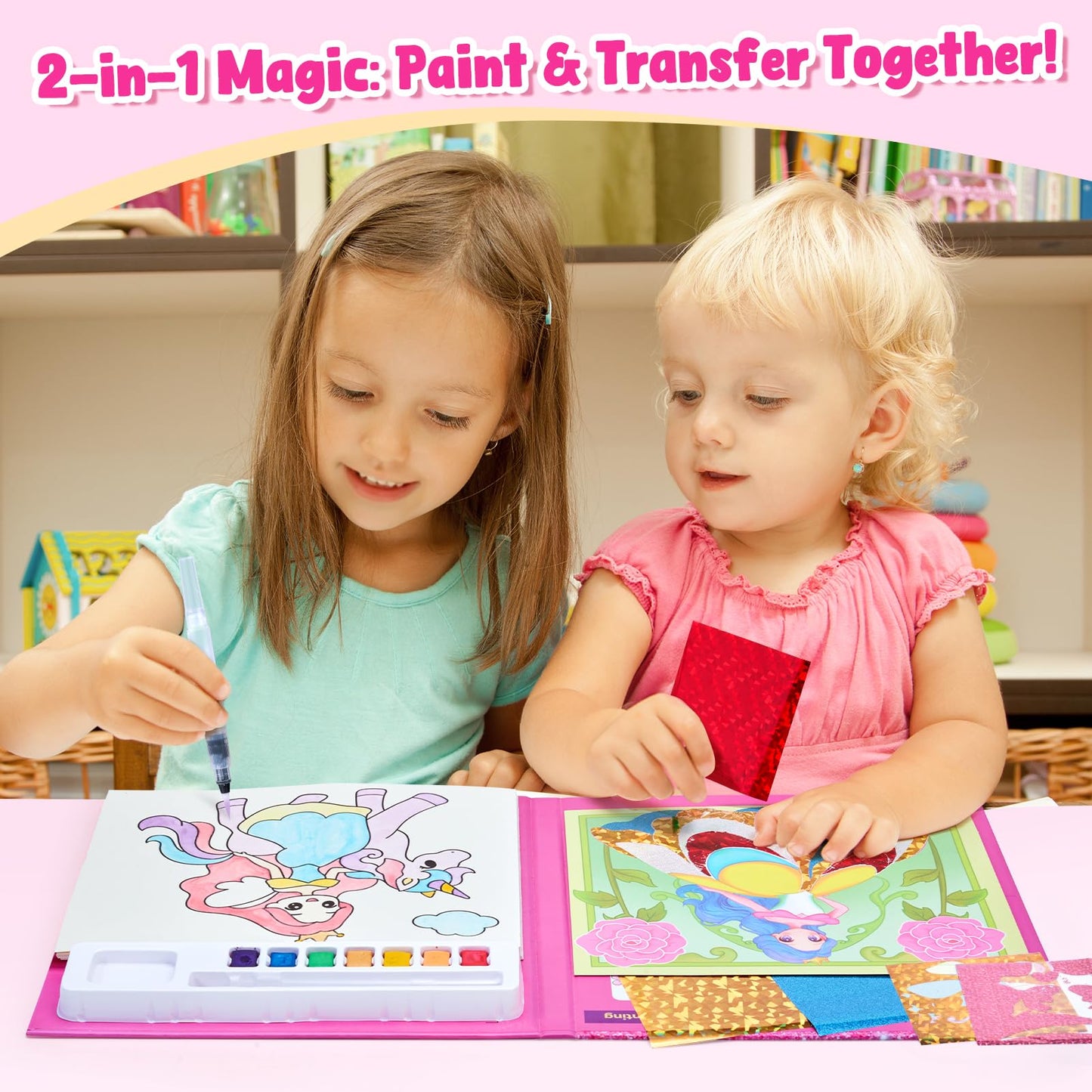 JoyCat Paint with Water Coloring Book — Mess-Free Art & Craft Kit for Kids 4-8