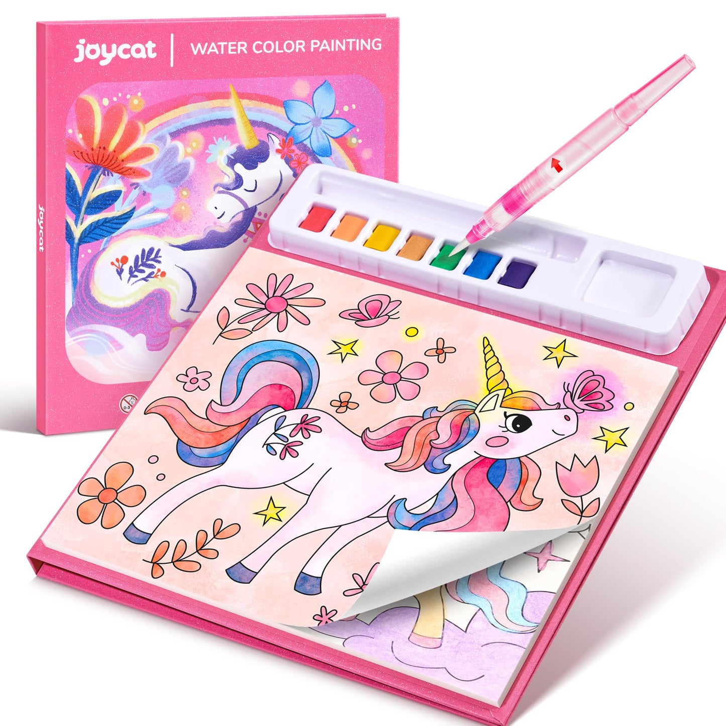 JoyCat Paint with Water Coloring Books for Toddlers – 3-in-1 No Mess Watercolor Set with Magical Pony (Ages 3-5)