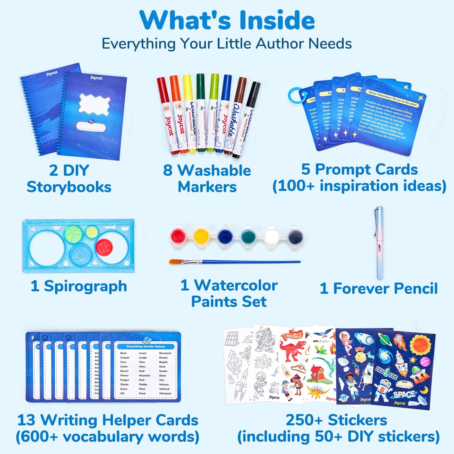 JoyCat Adventure Storybook Art Kit — Write, Draw & Create Your Own Book
