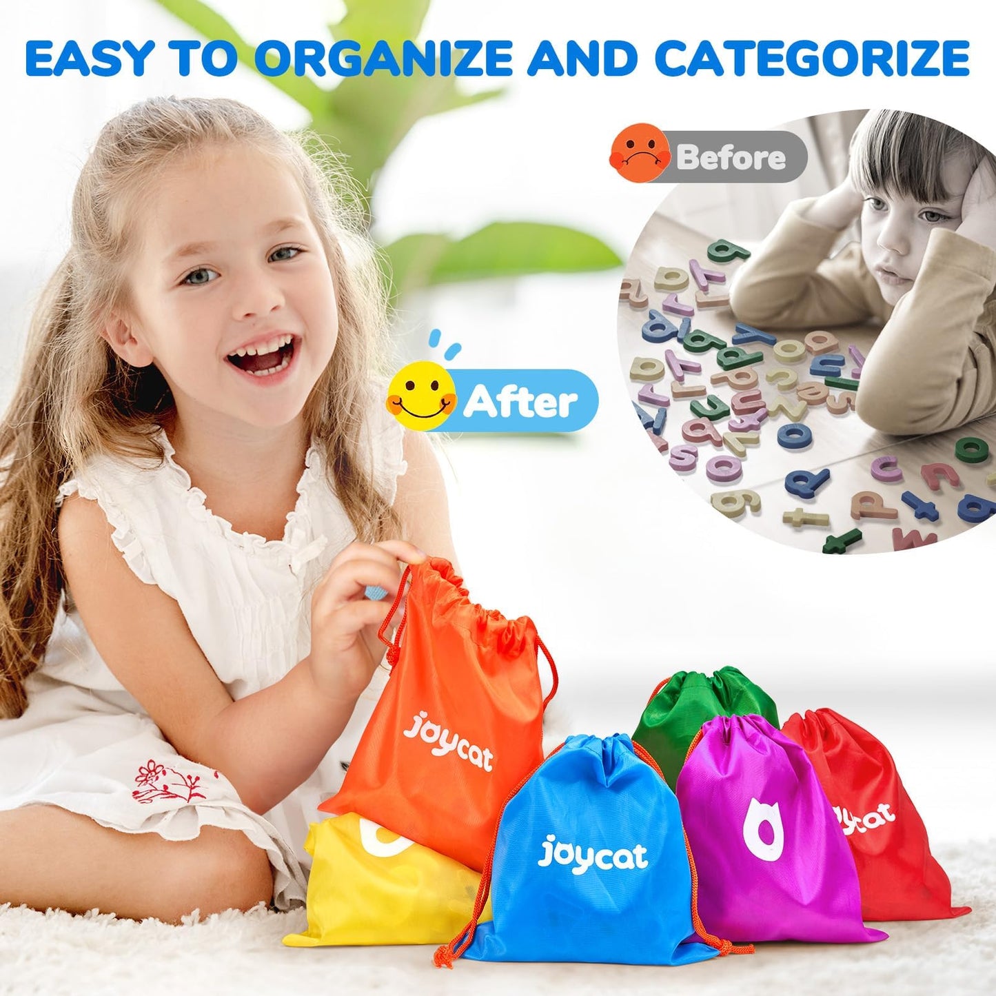 JoyCat Magnetic Letters – 312 Lowercase Alphabet Magnets for Toddlers & Classrooms