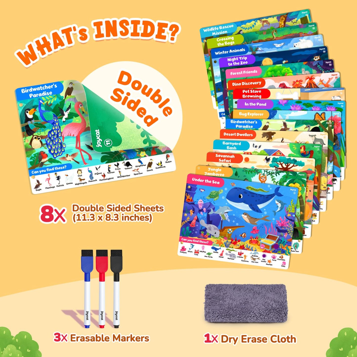 JoyCat Search & Find Activity Books for Kids 3-5 – Travel Toys & Educational Games