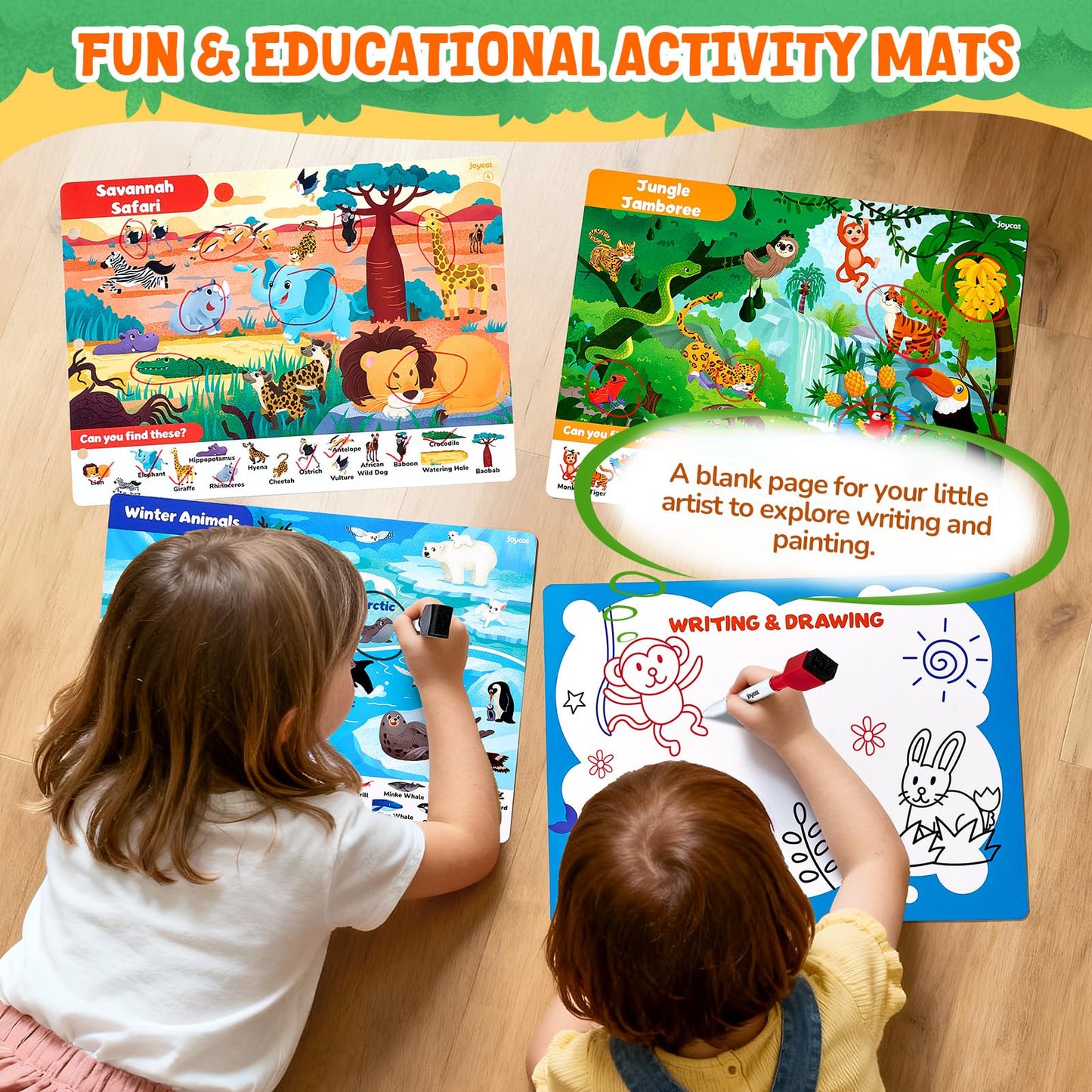 JoyCat Search & Find Activity Books for Kids 3-5 – Travel Toys & Educational Games