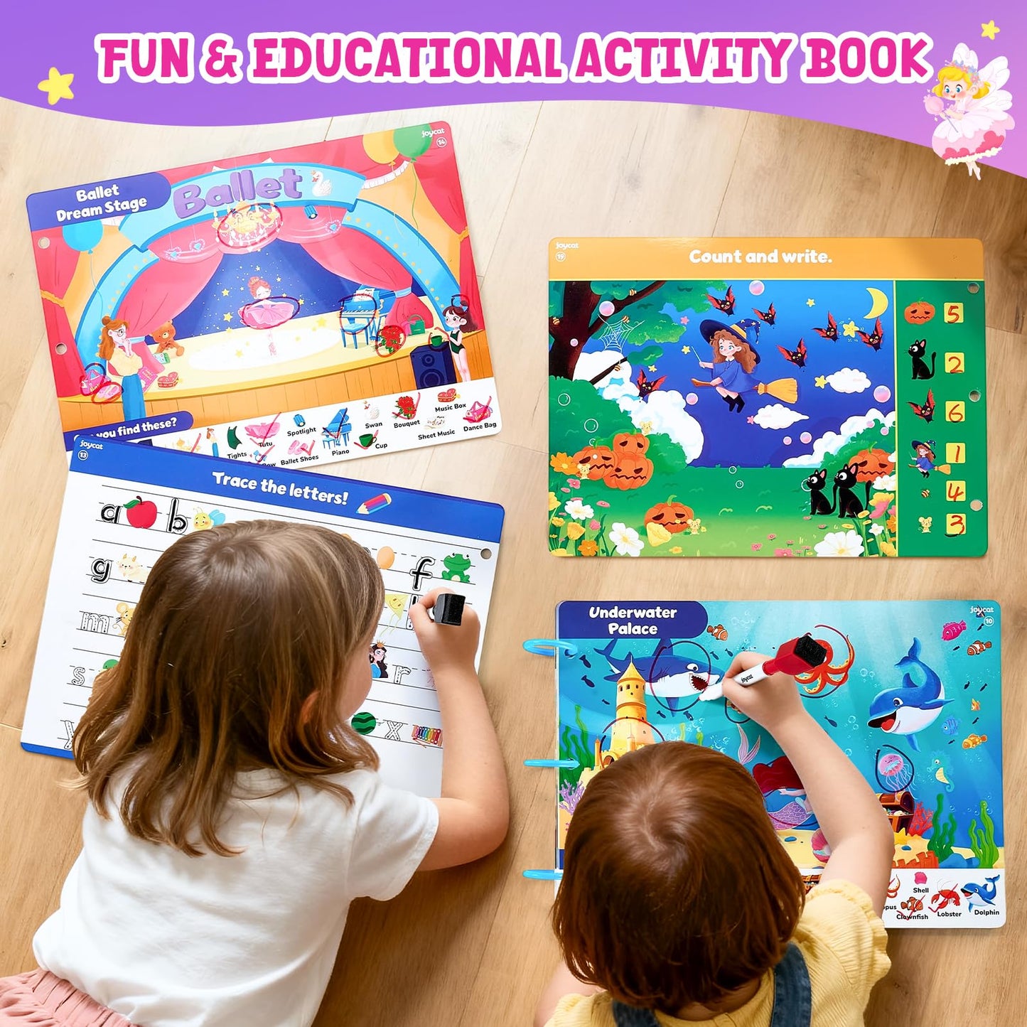 JoyCat Seek & Find Game Book – Screen-Free Learning & Travel Fun for Ages 3-5