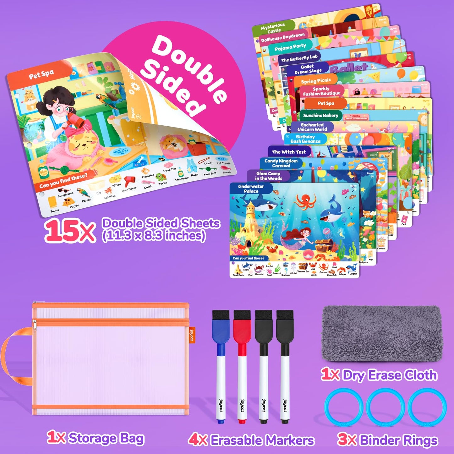JoyCat Seek & Find Game Book – Screen-Free Learning & Travel Fun for Ages 3-5