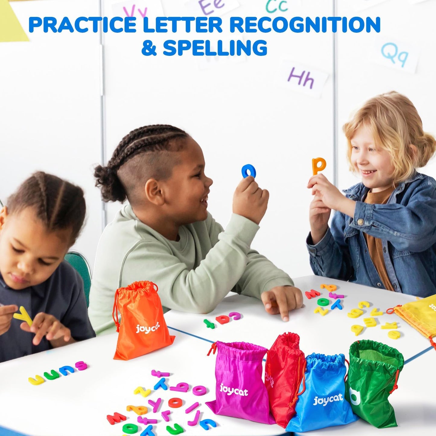 JoyCat Magnetic Letters – 312 Lowercase Alphabet Magnets for Toddlers & Classrooms