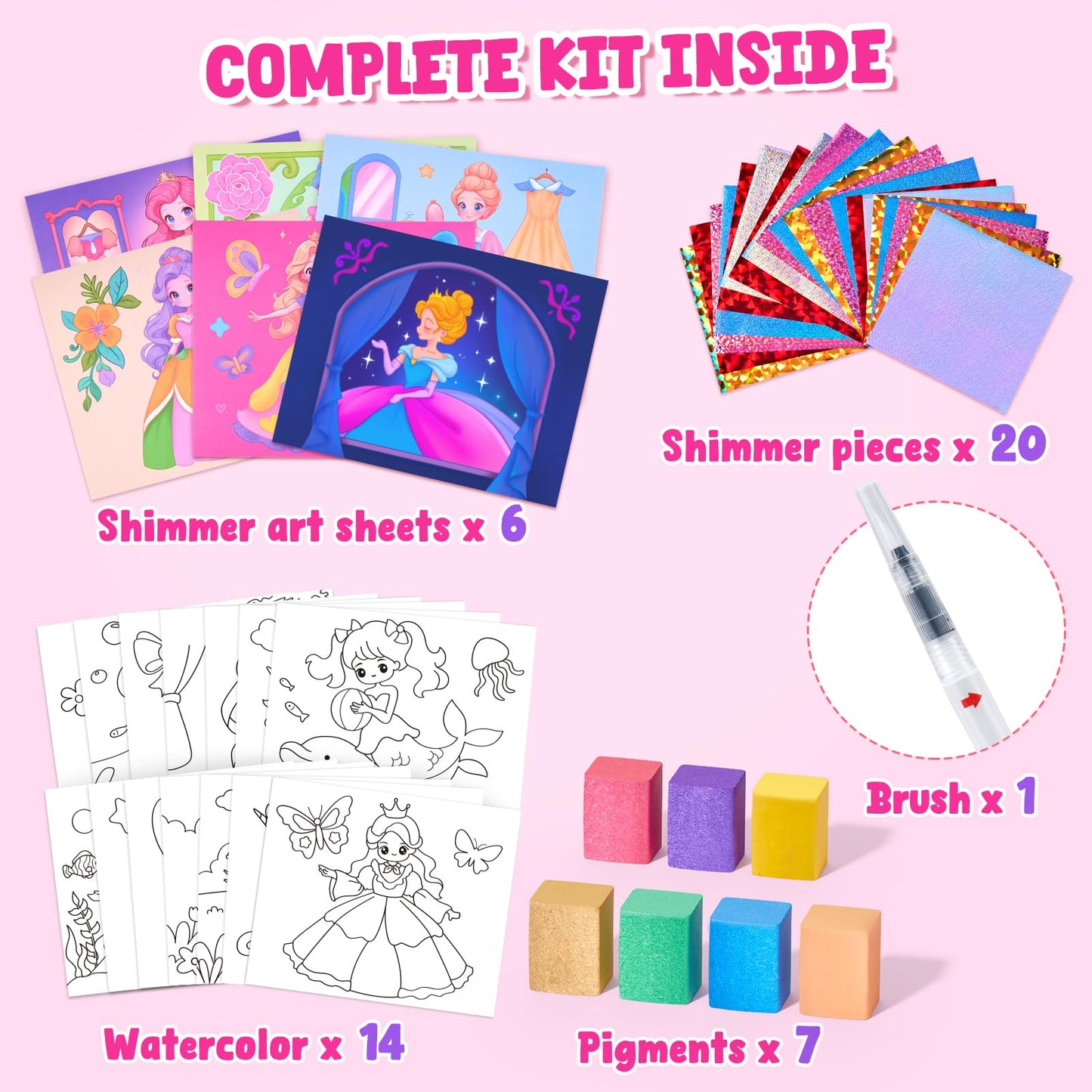 JoyCat Paint with Water Coloring Book — Mess-Free Art & Craft Kit for Kids 4-8