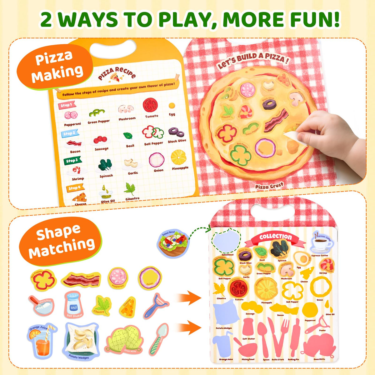 JoyCat Reusable Sticker Book | Jelly Stickers for Toddlers & Kids – Travel & Learning Edition