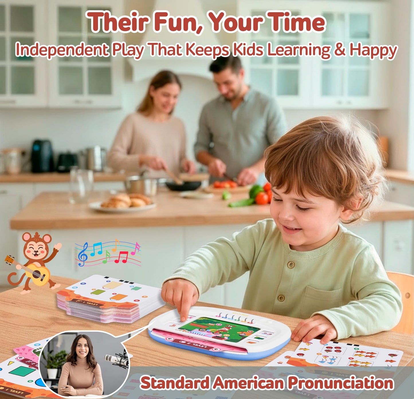JoyCat Kids Learning Tablet: 160-Page Flash Cards for Judgment, Matching & Sequencing (Ages 3-8)
