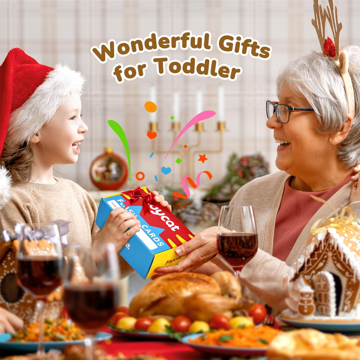 JoyCat Talking Flash Cards for Toddlers 3-5 | Durable Cards, Clear Audio, Interactive Learning