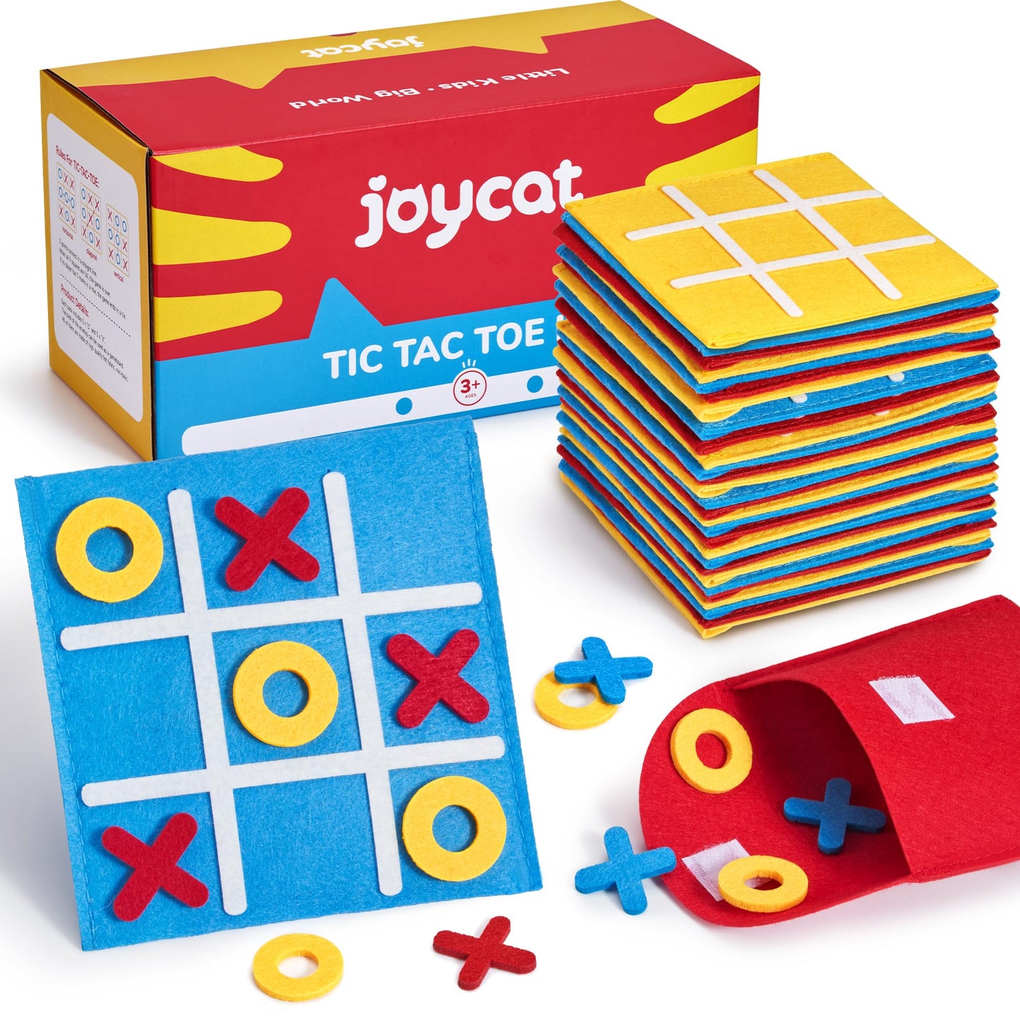 JoyCat Tic Tac Toe — Bulk Pack of 30, Strategic Family Board Game, Easy to Store