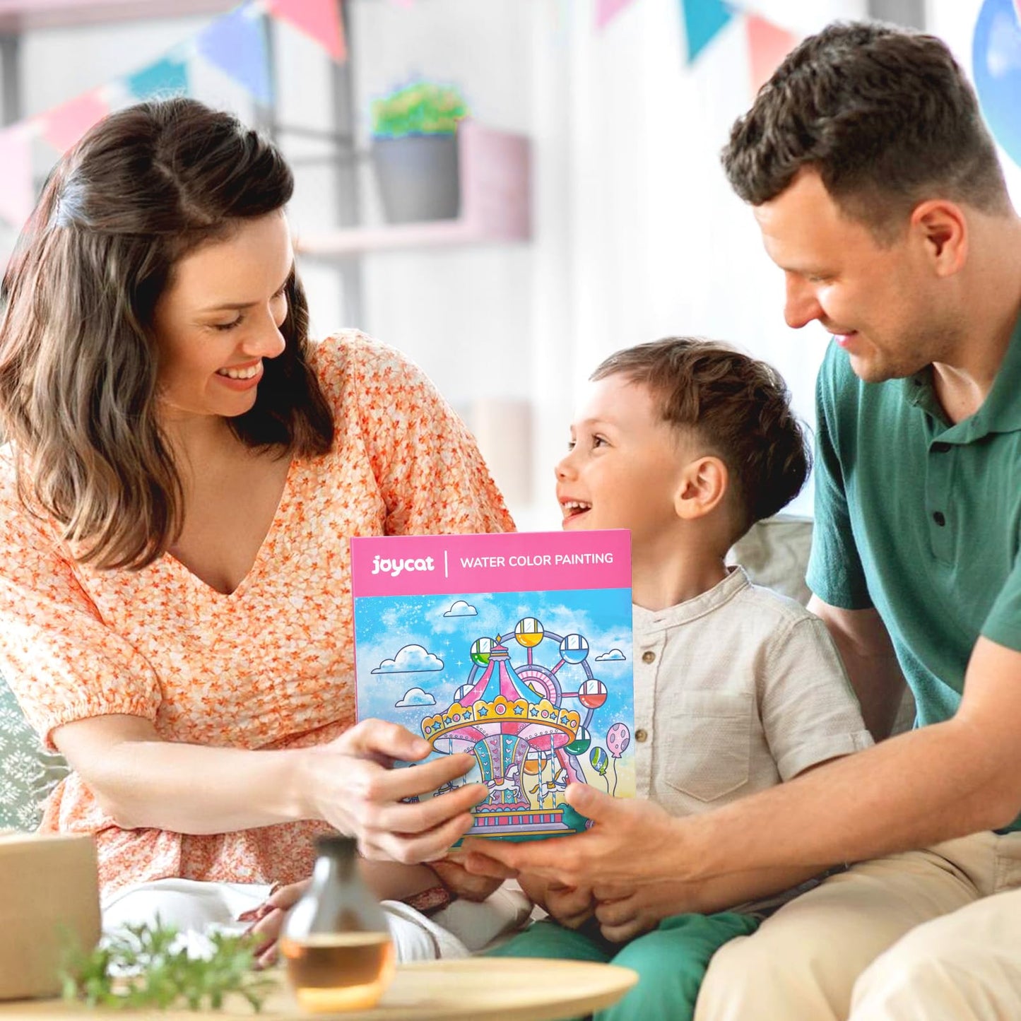 JoyCat 3-in-1 Watercolor Coloring Book for Toddlers – Paint with Water Set for Kids 3-5, 4-8