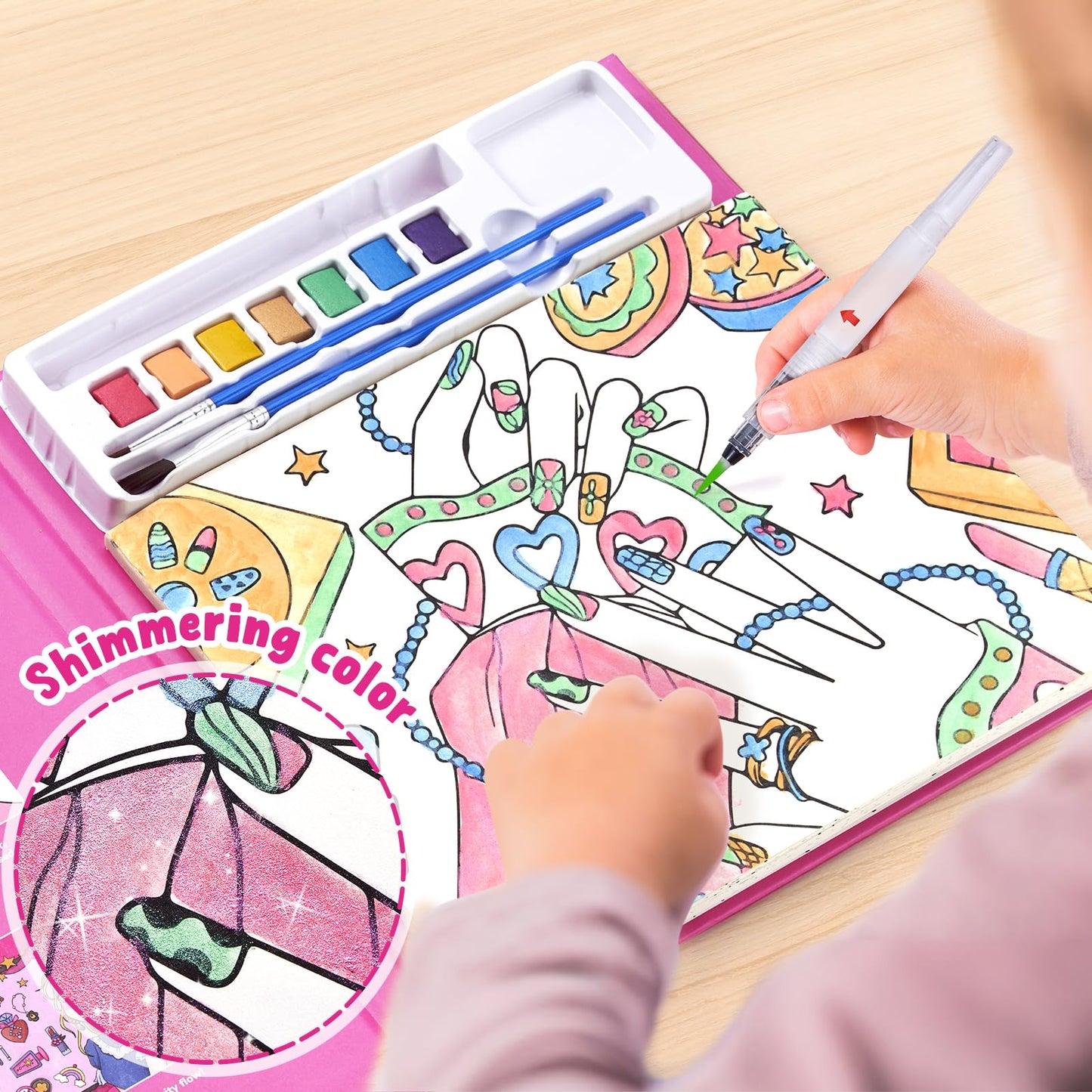 JoyCat Paint with Water Coloring Books for Toddlers – Mess-Free Watercolor Set for Kids 3-8