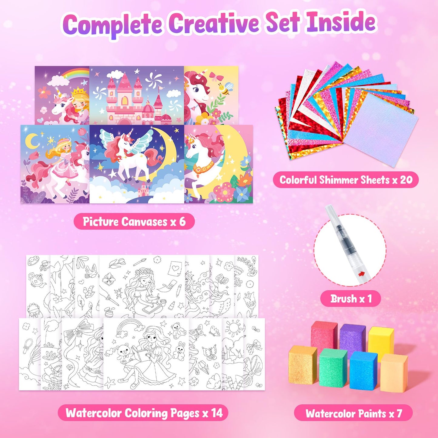 JoyCat Paint with Water Coloring Books for Kids 4-8 | Mess-Free Art