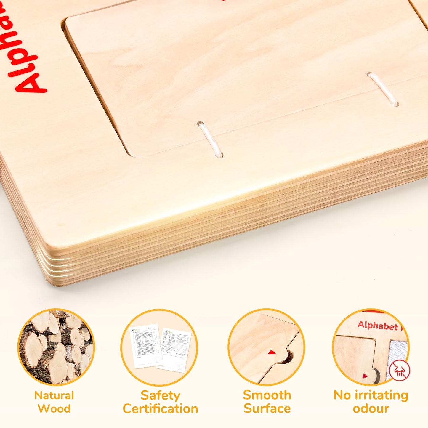 JoyCat Magnetic Letter Tracing Board with Cards – Wooden Alphabet & Number Writing Tablet for Toddlers 3-5