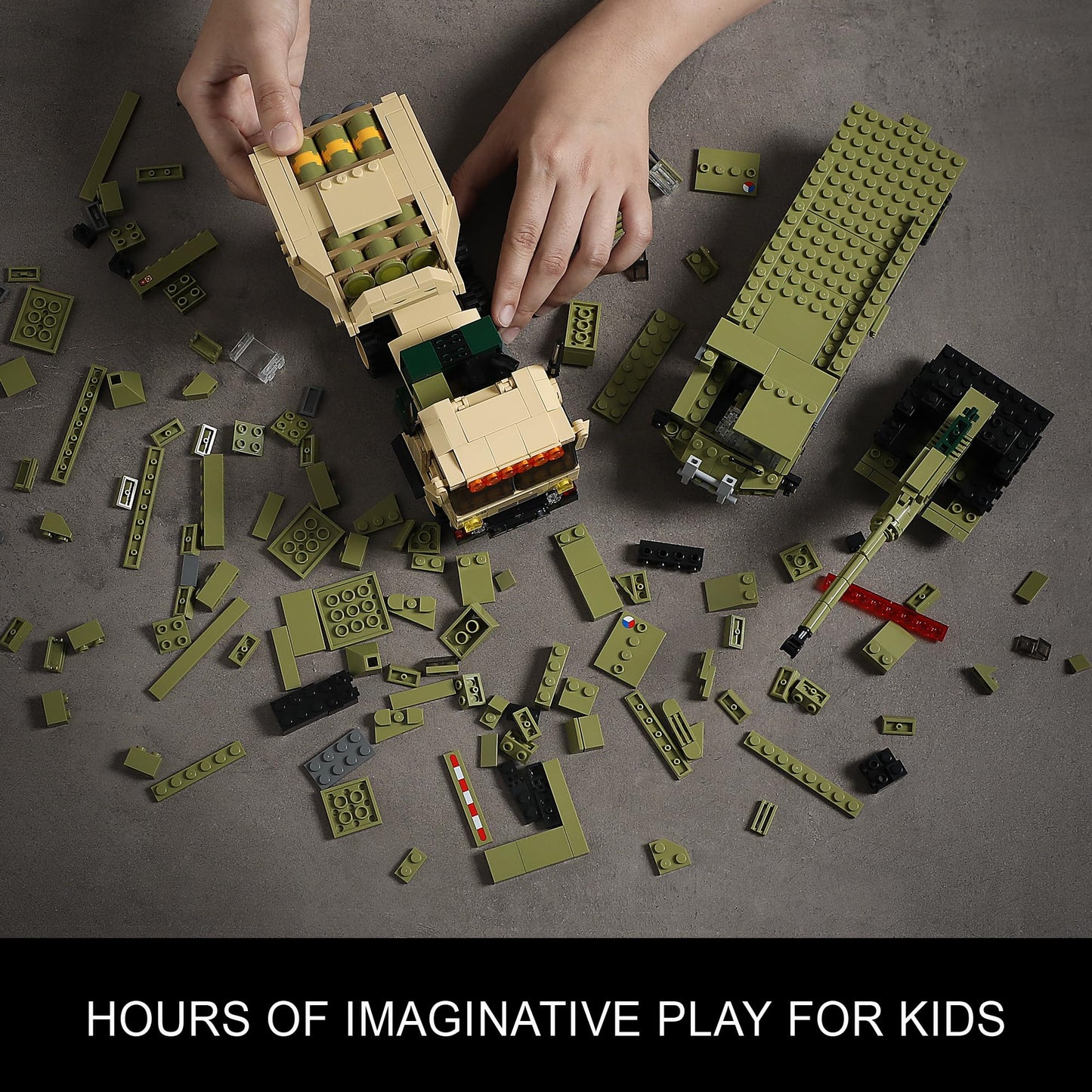 JOYCOLI Military Vehicles Building Sets – HIMARS Rocket Launcher & Dana M2 Howitzer | LEGO-Compatible STEM Toys for Ages 8-14