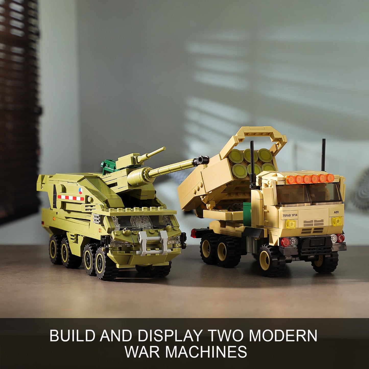 JOYCOLI Military Vehicles Building Sets – HIMARS Rocket Launcher & Dana M2 Howitzer | LEGO-Compatible STEM Toys for Ages 8-14