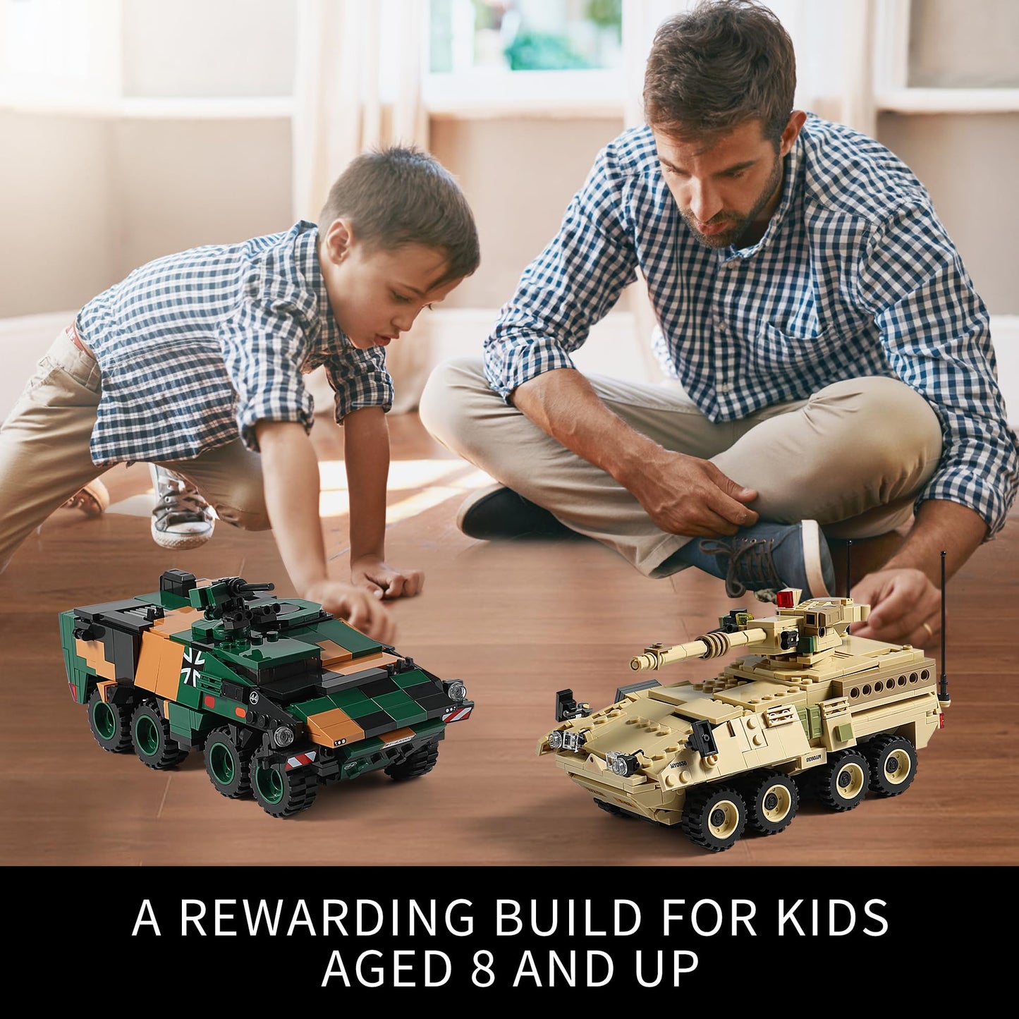 JOYCOLI Boxer & Stryker Military Vehicles Building Sets – 896 Pieces, Lego Compatible, Ages 8+