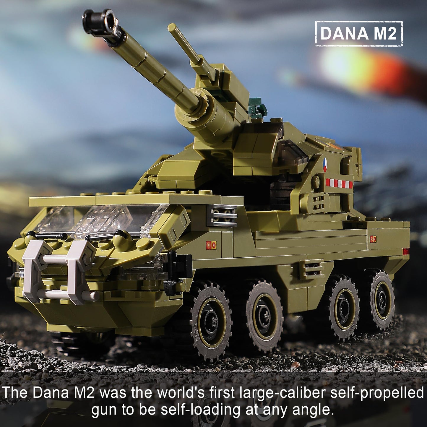 JOYCOLI Military Vehicles Building Sets – HIMARS Rocket Launcher & Dana M2 Howitzer | LEGO-Compatible STEM Toys for Ages 8-14