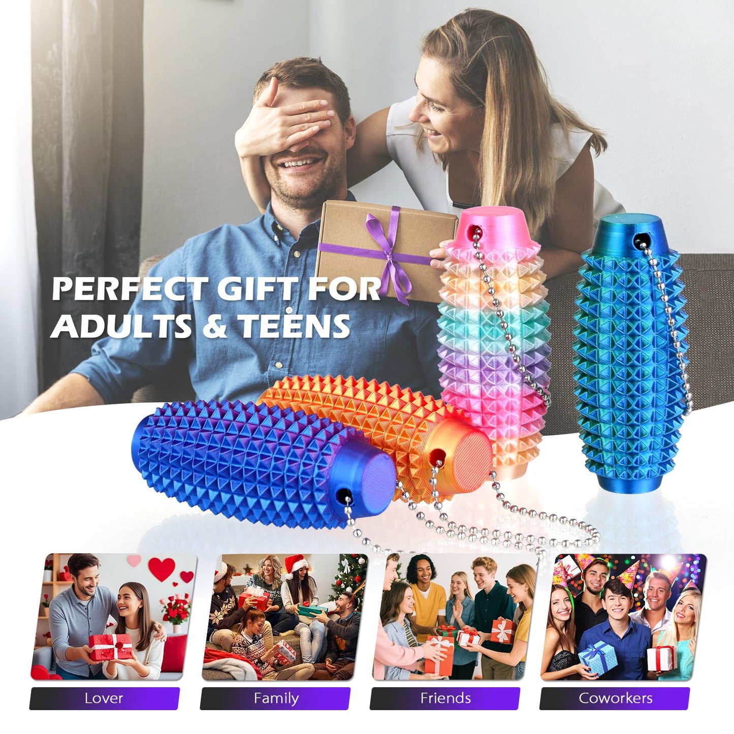 Joyddo Little Ouchies Pain Fidget 4PCS – Portable Spiky Sensory Tools for Focus