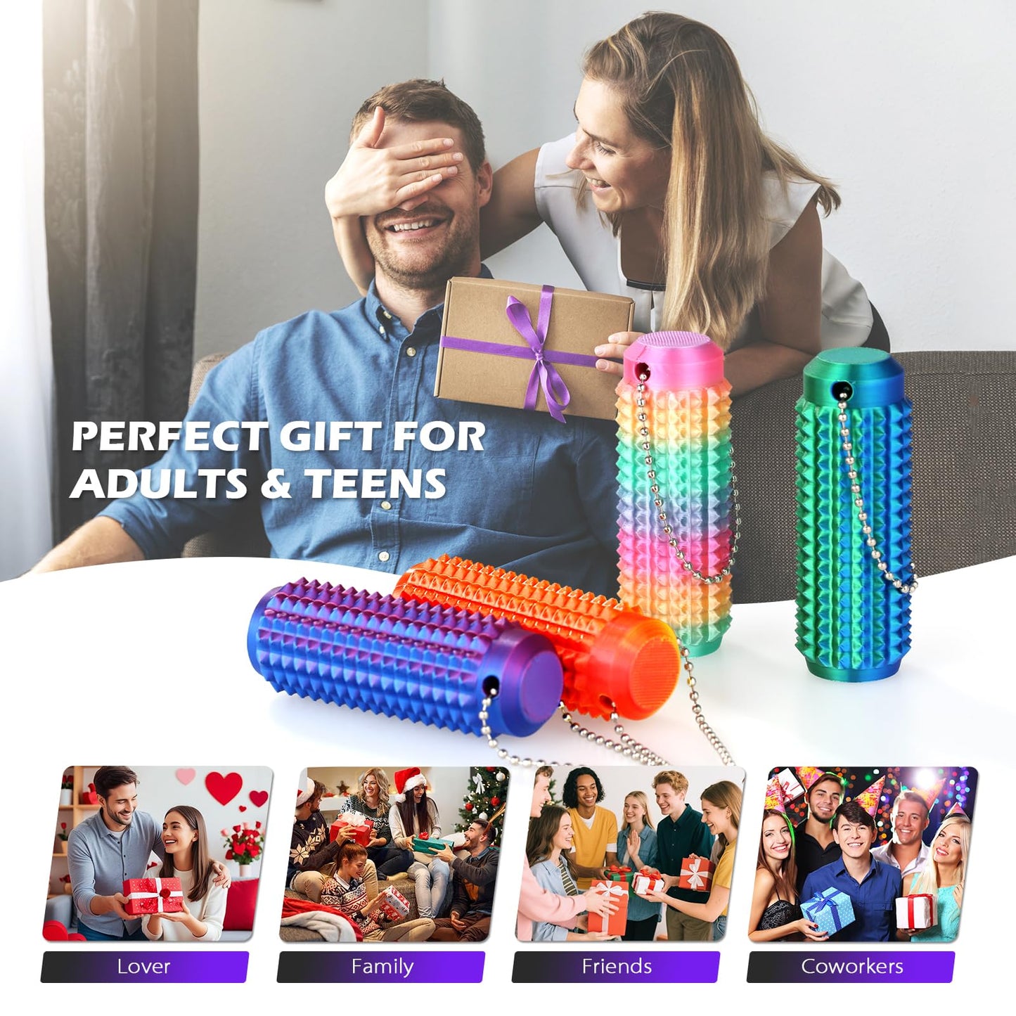 Joyddo Little Ouchies Pain Fidget 4PCS – Spiky Sensory Tools for Focus