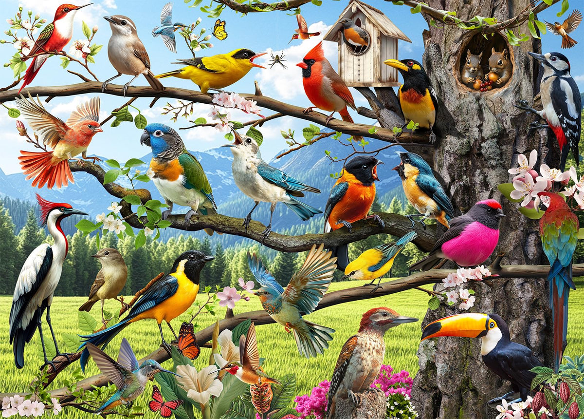 JOYZEXY 500-Piece Jigsaw Puzzle – Wild Birds & Flowers for Adults