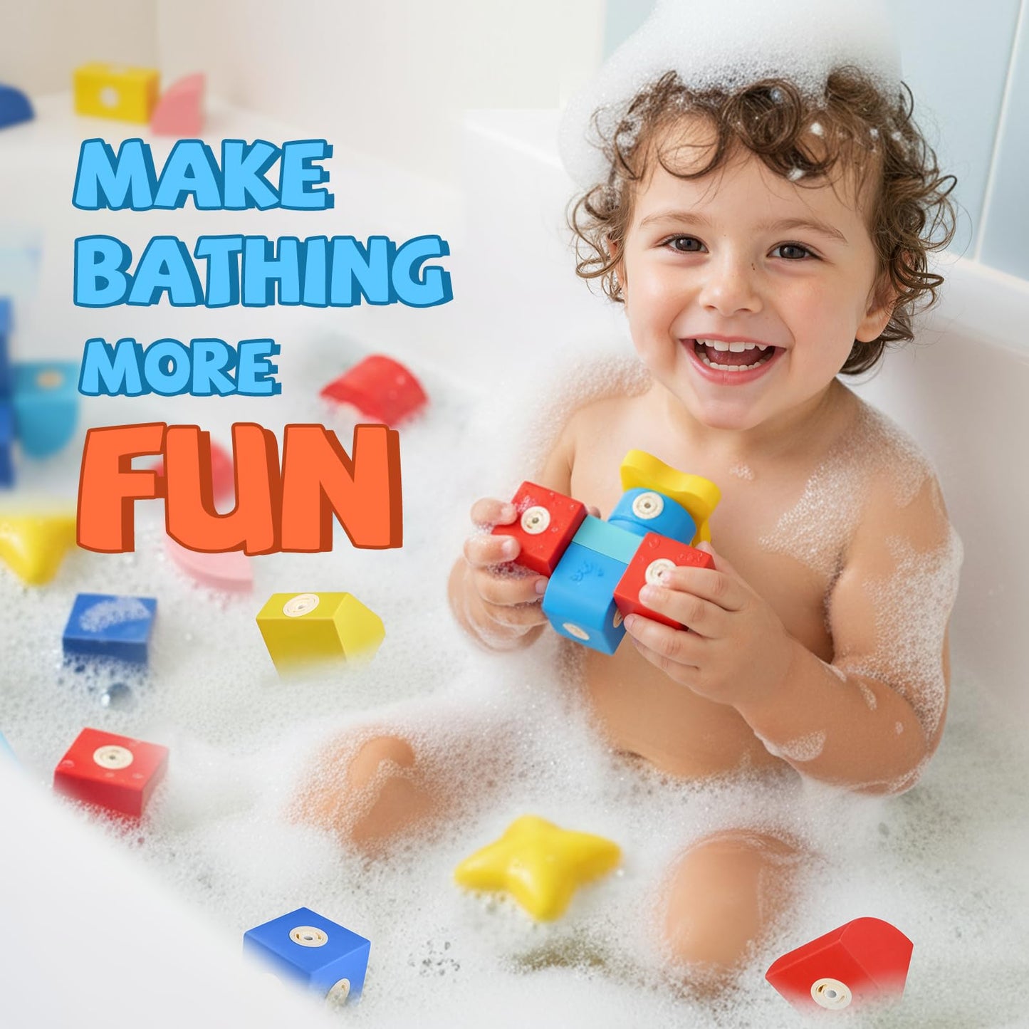 Joyfresh Foam Magnetic Blocks for Toddlers – 100pcs Big EVA Building Blocks