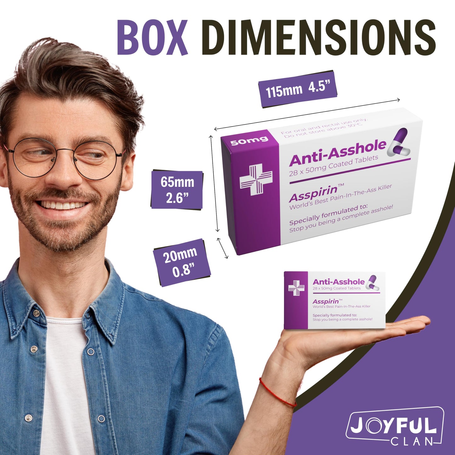 Joyful Clan Funny Joke Pill Box Prank - Gag Gift for Men and Women