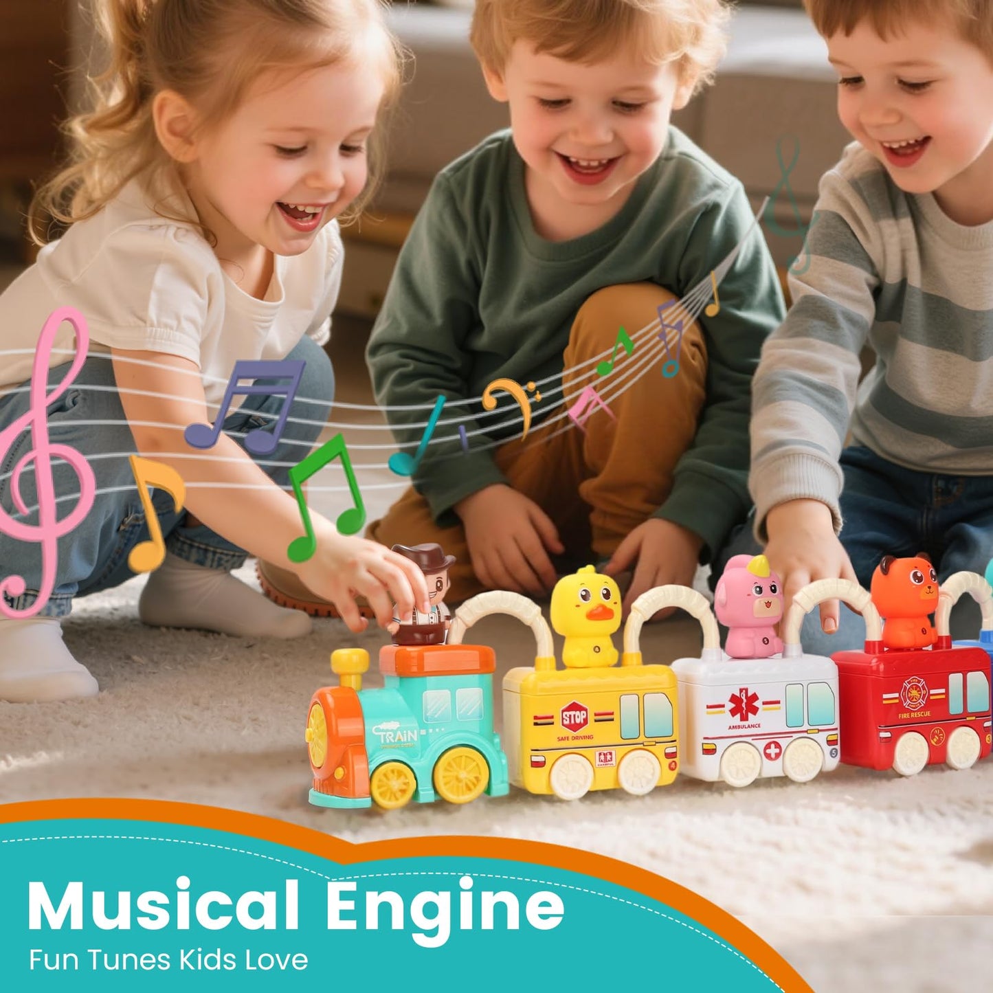 Joyful Xinghai Farm Train Learning Toy for Toddlers 2-4 | Montessori, Music & Discovery