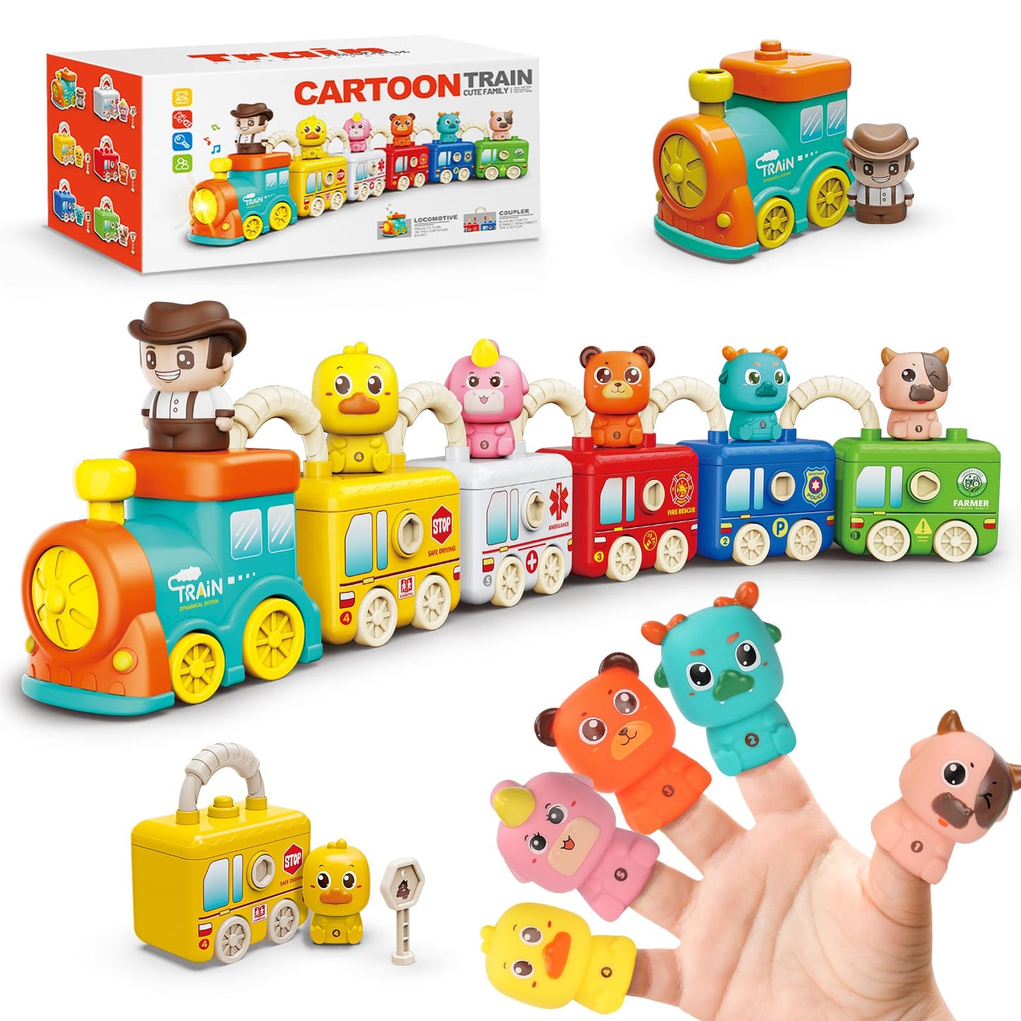 Joyful Xinghai Farm Train Learning Toy for Toddlers 2-4 | Montessori, Music & Discovery