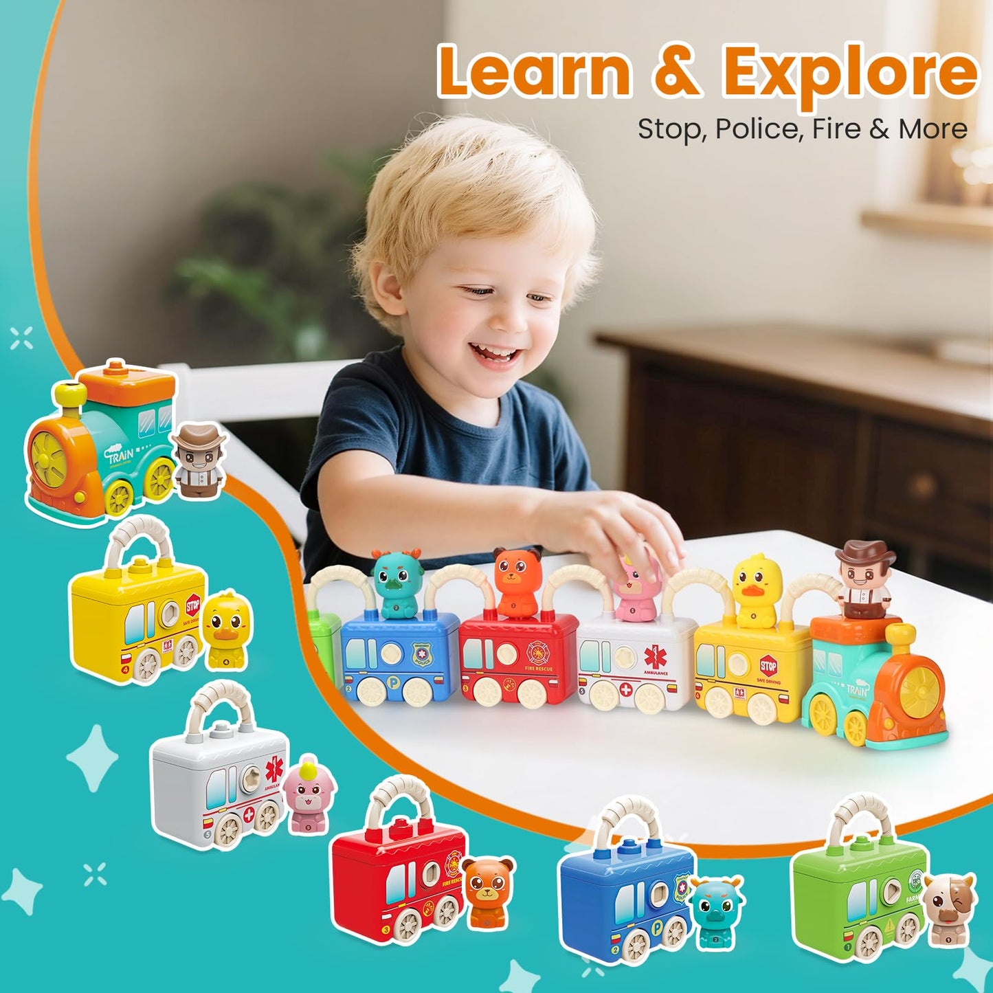Joyful Xinghai Farm Train Learning Toy for Toddlers 2-4 | Montessori, Music & Discovery