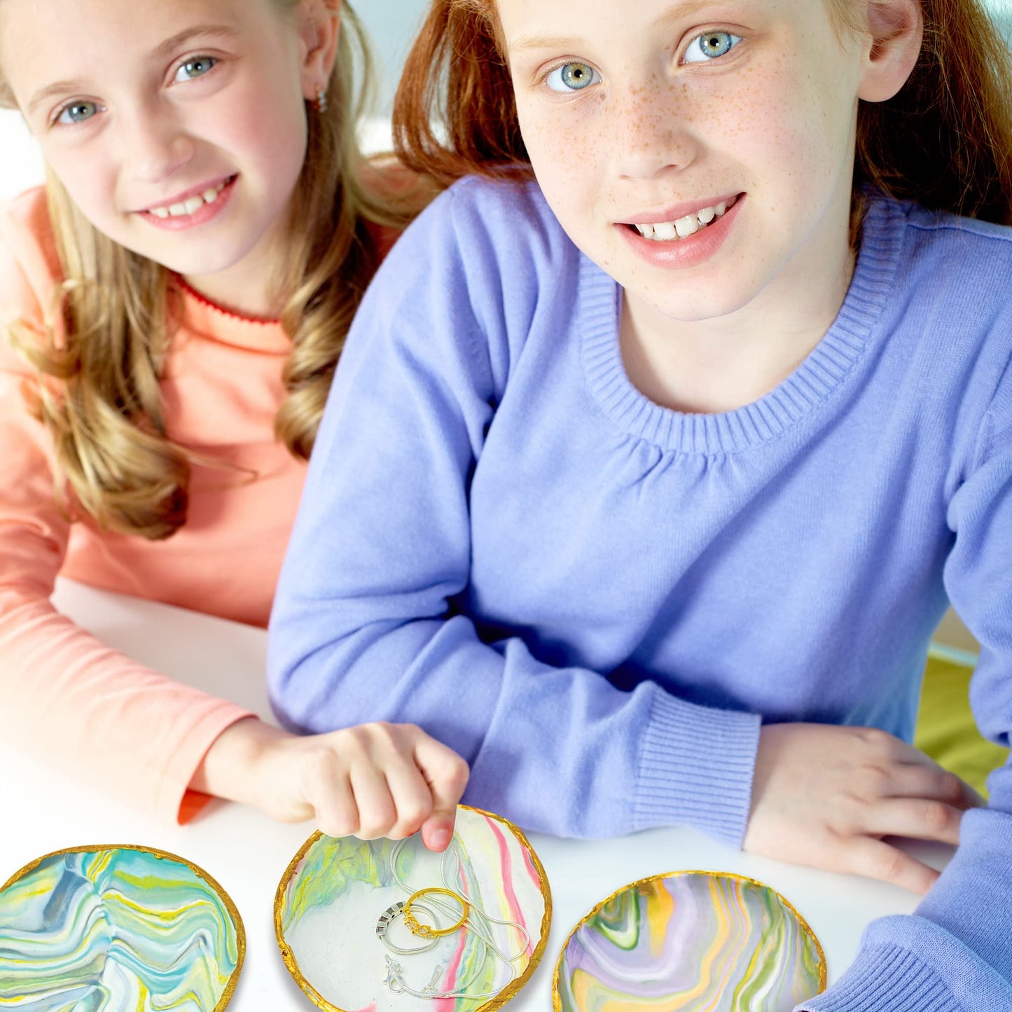 JOiFULi Make Your Own Clay Jewelry Bowls Kit – Arts & Crafts for Girls 8-12