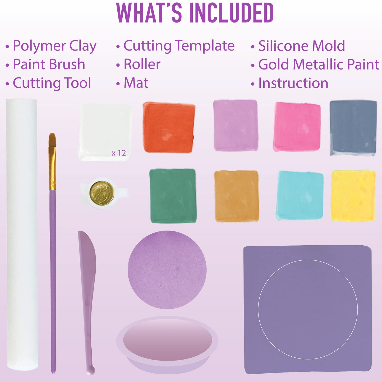 JOiFULi Make Your Own Clay Jewelry Bowls Kit – Arts & Crafts for Girls 8-12