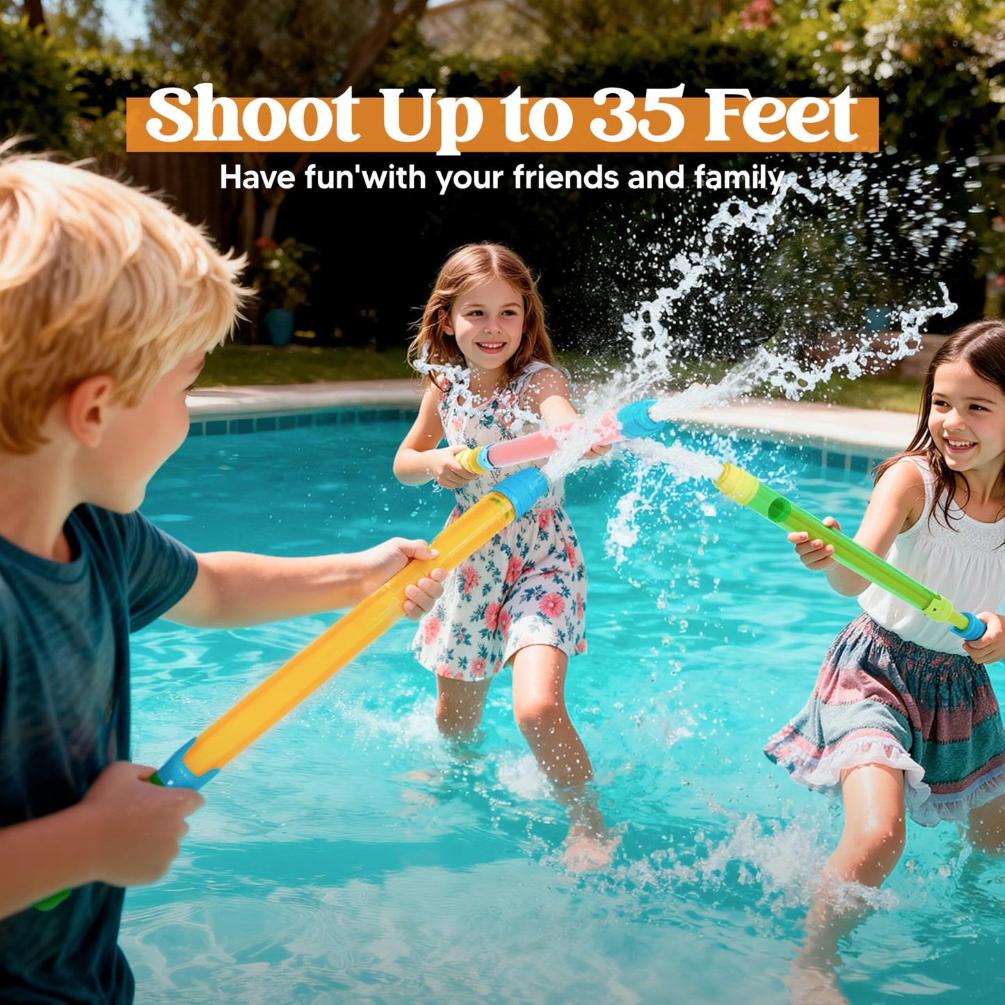 JOYIN 18-Pack 16.5-Inch Water Guns – Bulk Water Blasters for Summer Pool, Beach & Backyard