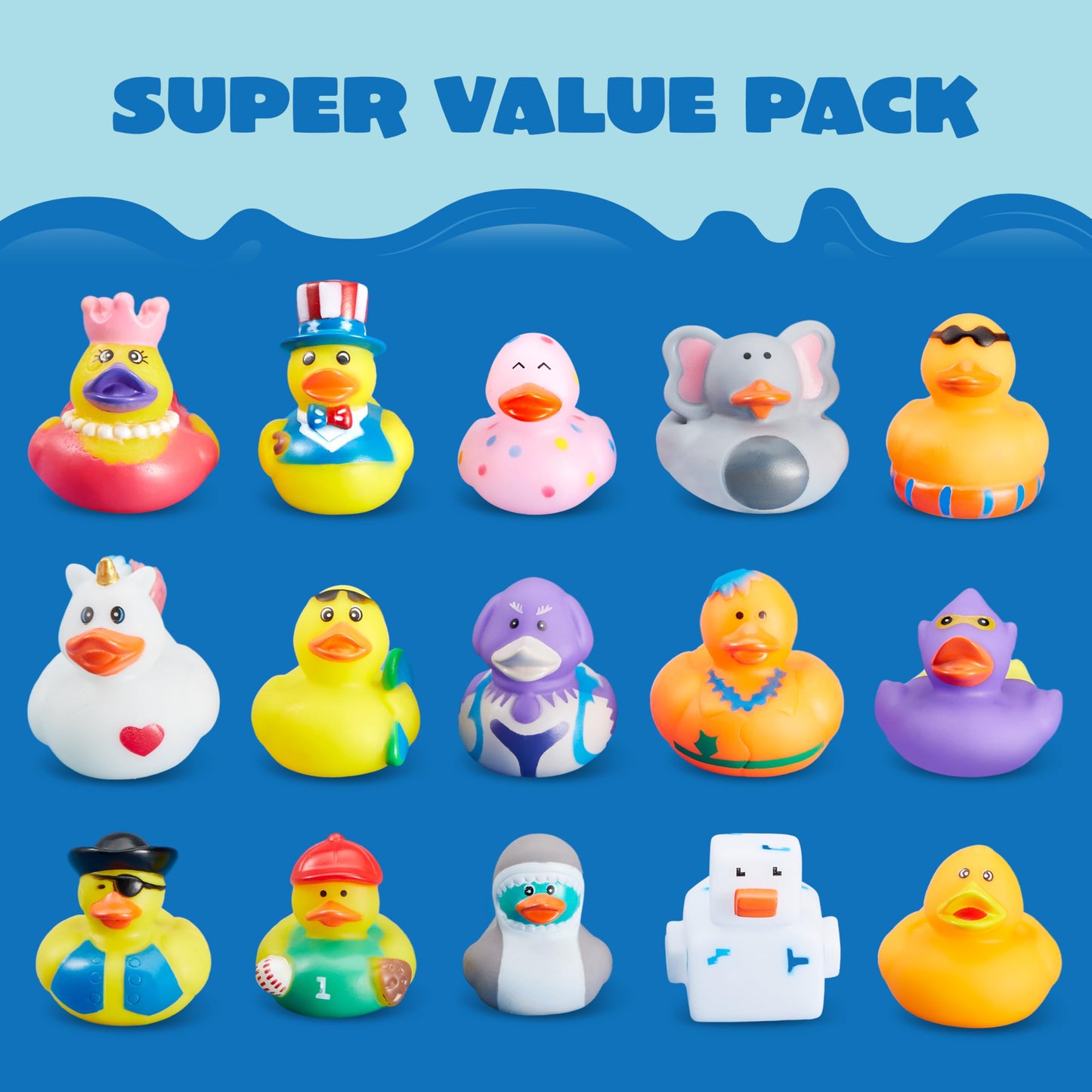 JOYIN 30 Pcs Rubber Ducks Bulk with Mesh Bag – Mini Bath Toys & Party Favors
