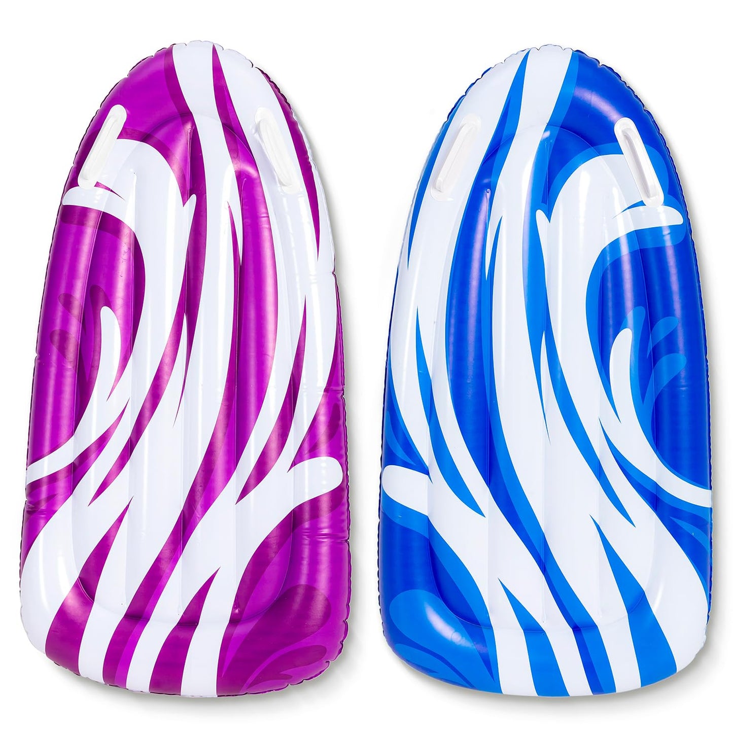 JOYIN 2-Pack Inflatable Body Boards for Pools & Water Slides - Learn to Swim (Blue & Purple)