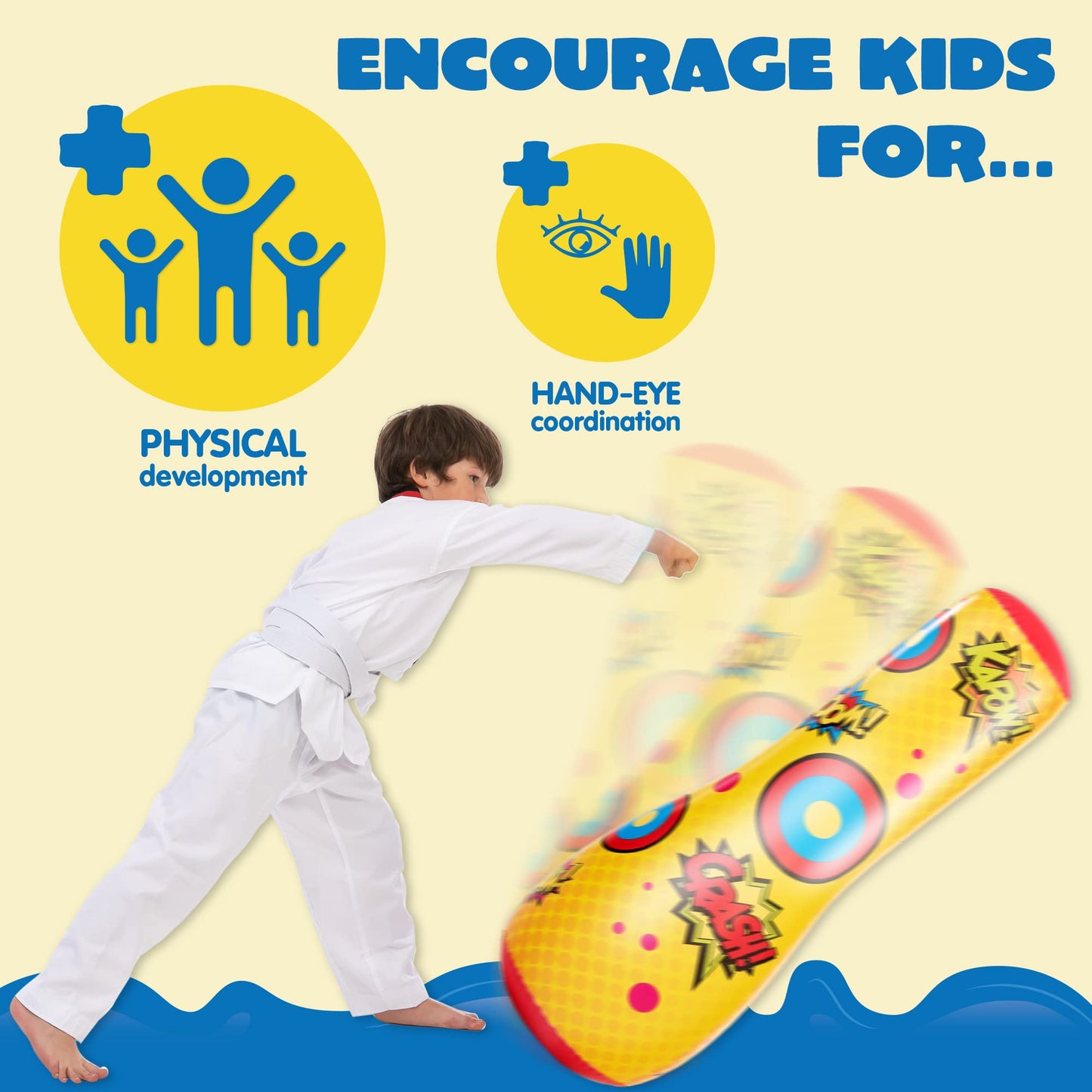 JOYIN 2-Pack Inflatable Bopper 47in – Bounce-Back Kids Punching Bag