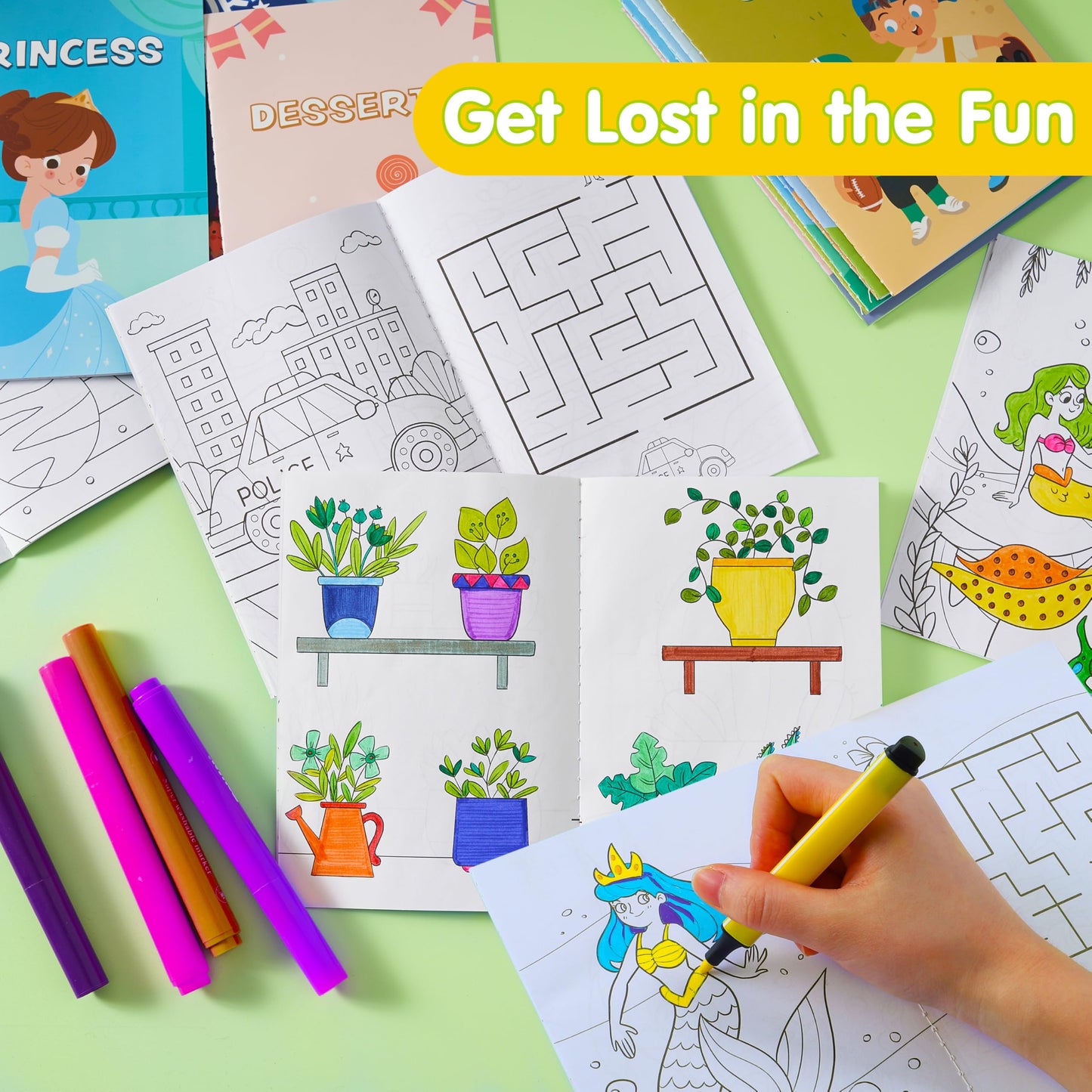 JOYIN 24 Pack Coloring Books for Kids 4-8 | Party Favors, Travel Activities & Classroom Fun