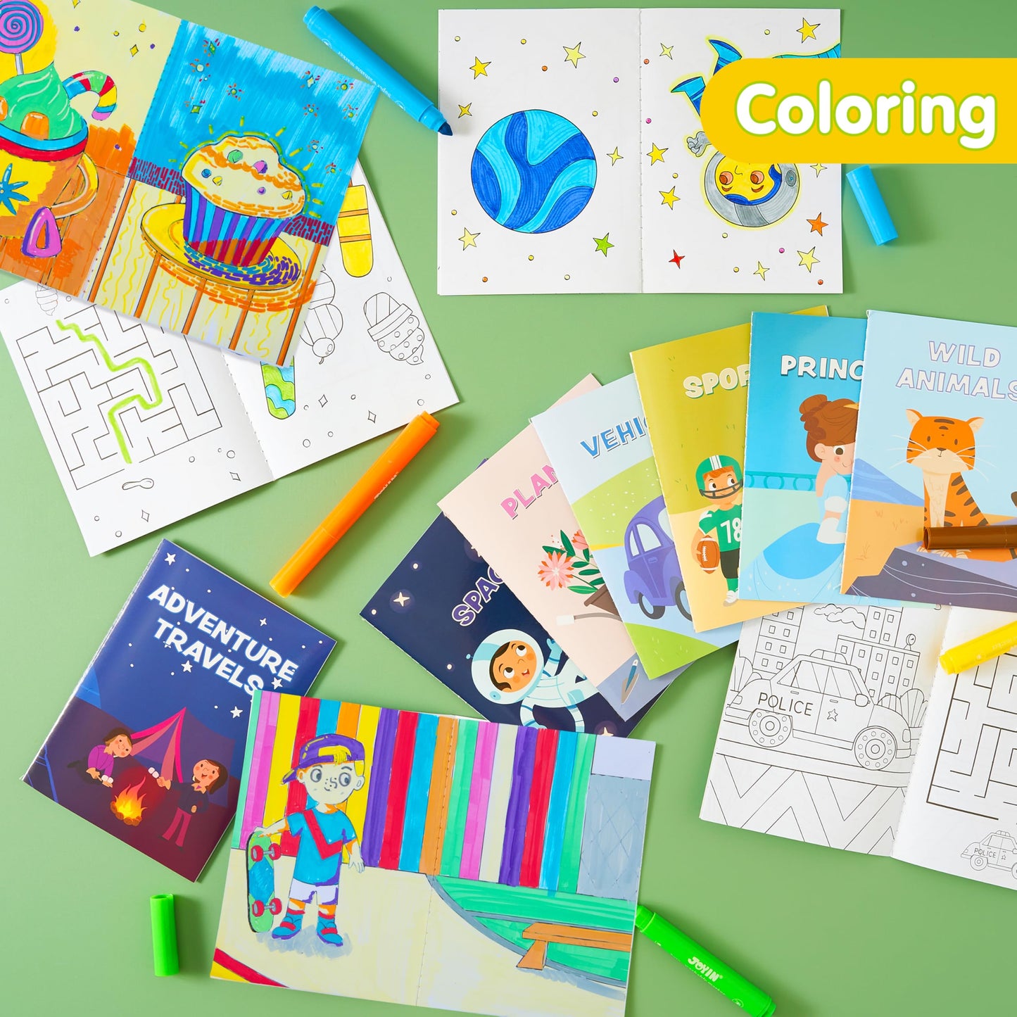JOYIN 24 Pack Coloring Books for Kids 4-8 | Party Favors, Travel Activities & Classroom Fun