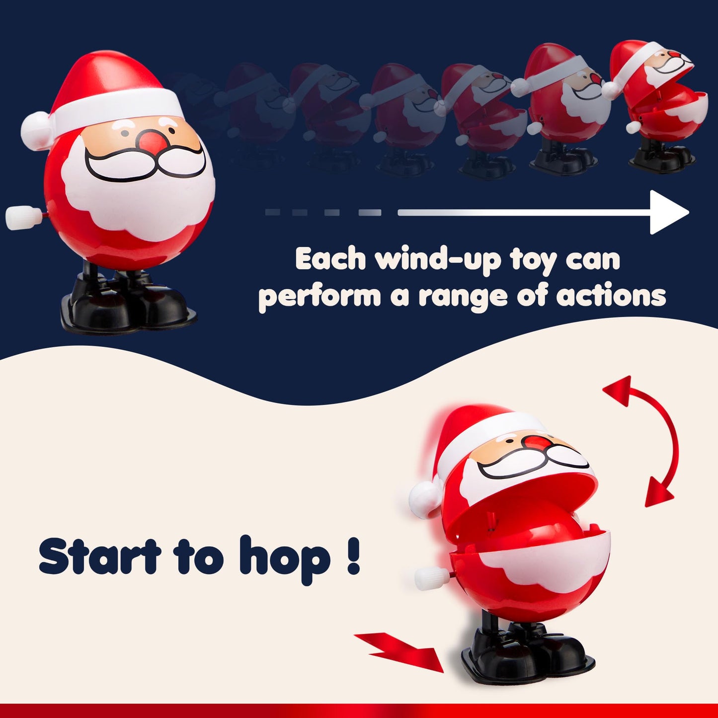 JOYIN 24 Pack Christmas Wind Up Toys – Fun Stocking Stuffers & Party Favors