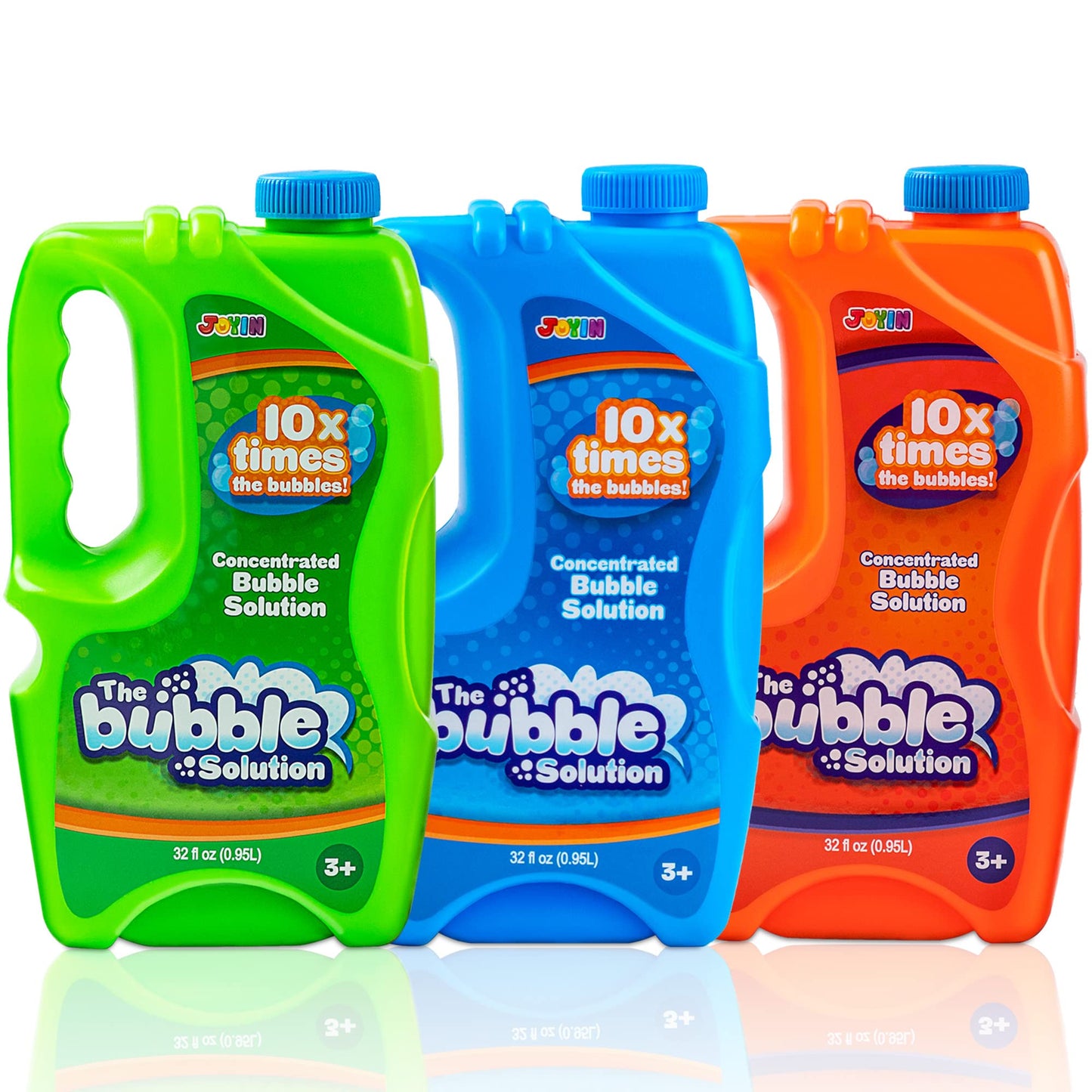 JOYIN 3-Pack 32 oz Bubble Solution Refills – Up to 7.5 Gallons for Bubble Machines