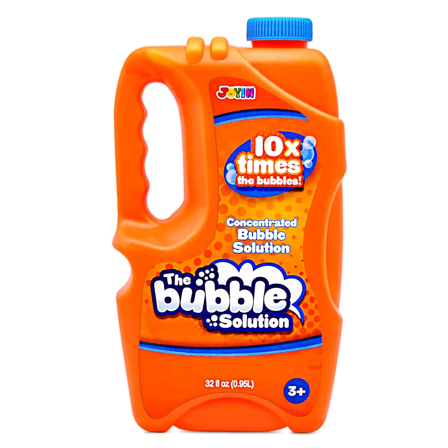 JOYIN 32 oz Bubble Solution Refills – Concentrated Outdoor Bubble Solution (Orange) for Machines, Wands & Parties