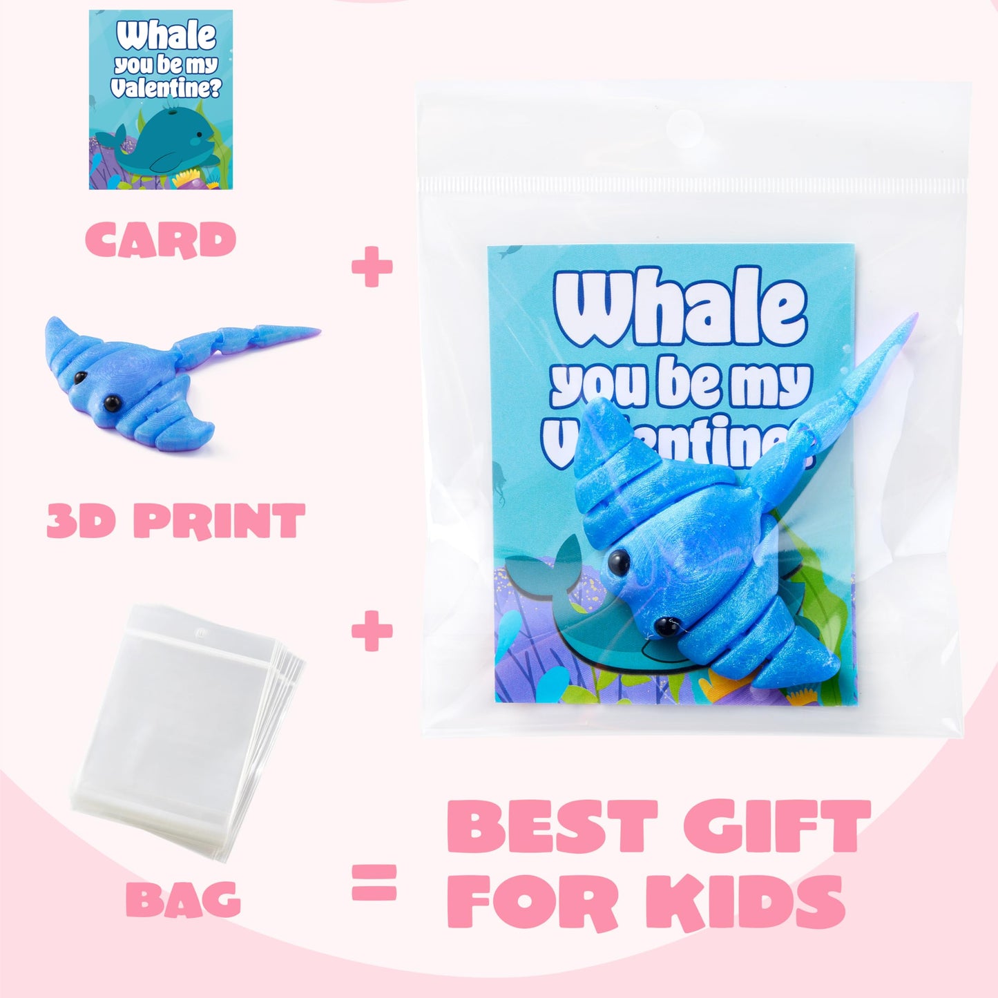 JOYIN 28Pcs Valentines Gift Cards with 3D Ocean Animals – Party Favors & Classroom Exchange