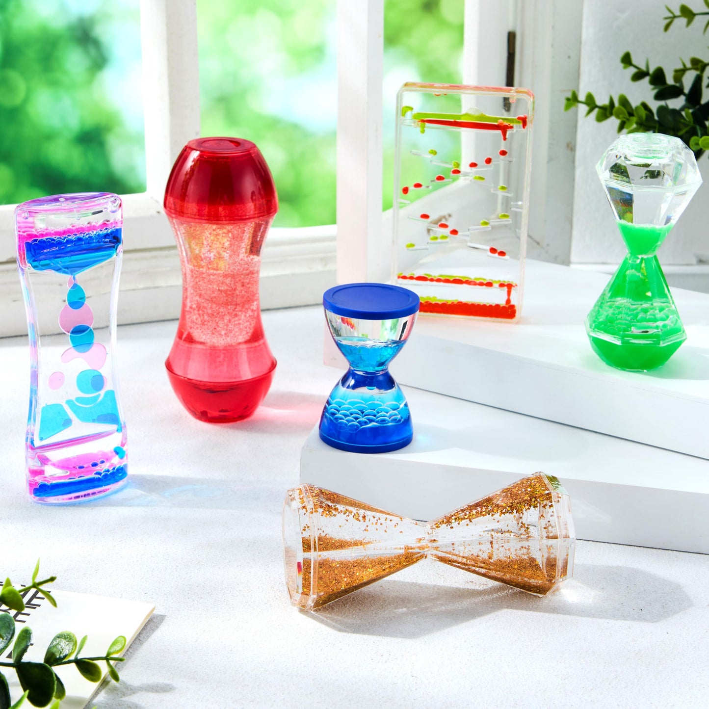 JOYIN 6 Pcs Sensory Fidget Tubes — Calming Water Bottles for Autism