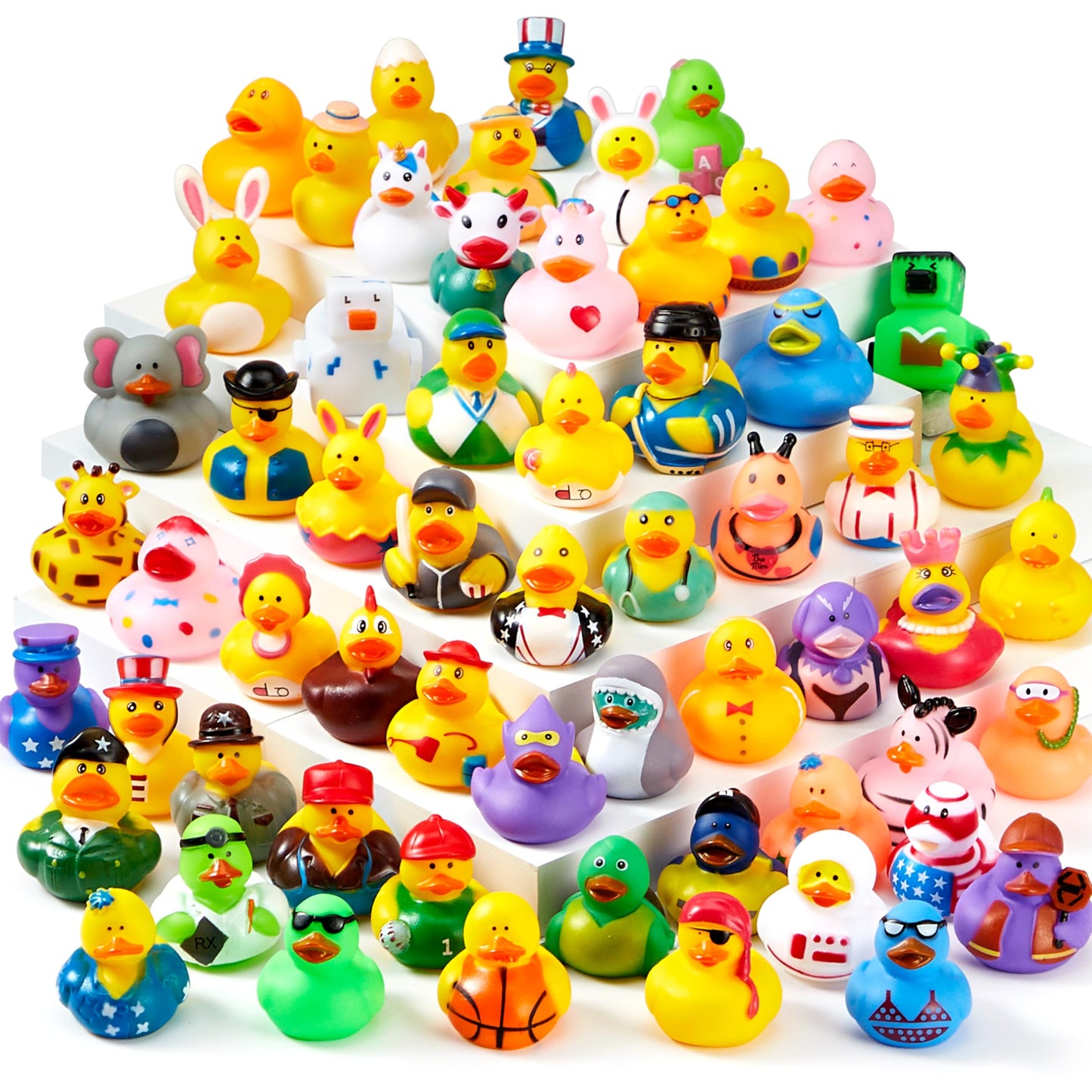 JOYIN 60 Pcs Rubber Ducks – Mini Bath Toys & Party Favors
