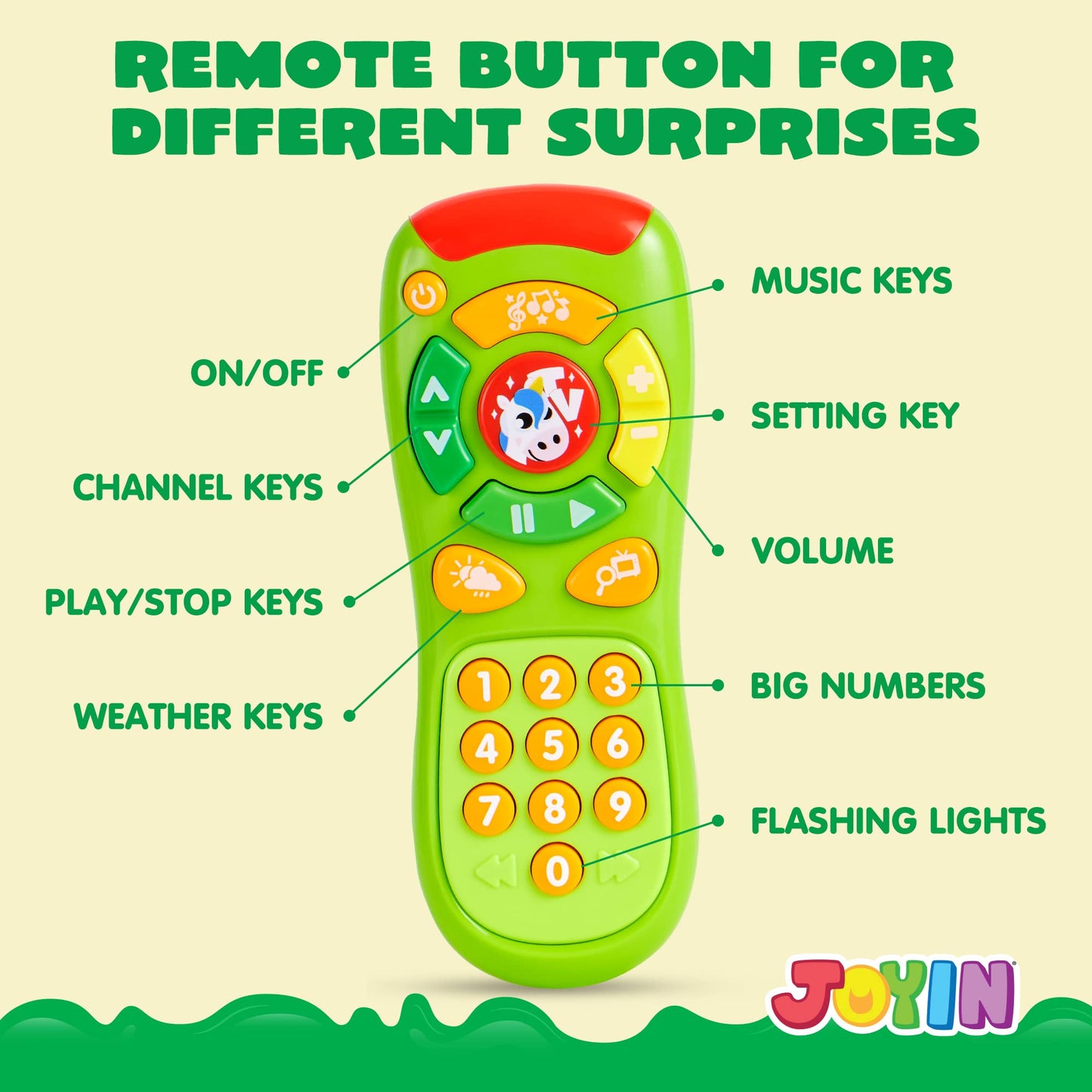 JOYIN Baby Toy Phone & Remote – Music & Learning Toys for Babies