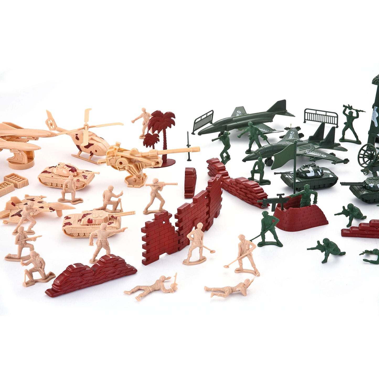 JOYIN 164-Piece Military Soldier Playset – Deluxe Battle Group with Vehicles