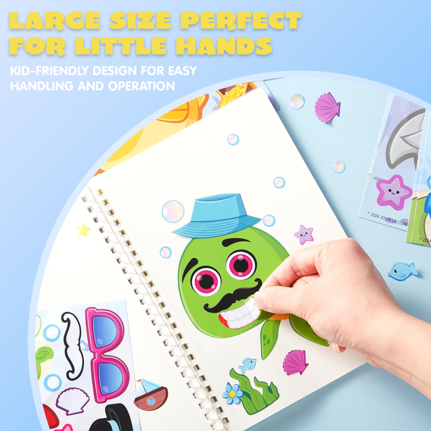 JOYIN 36 Pcs Sea Animals Make a Face Stickers – Ocean-Themed Kids Crafts & Party Favors