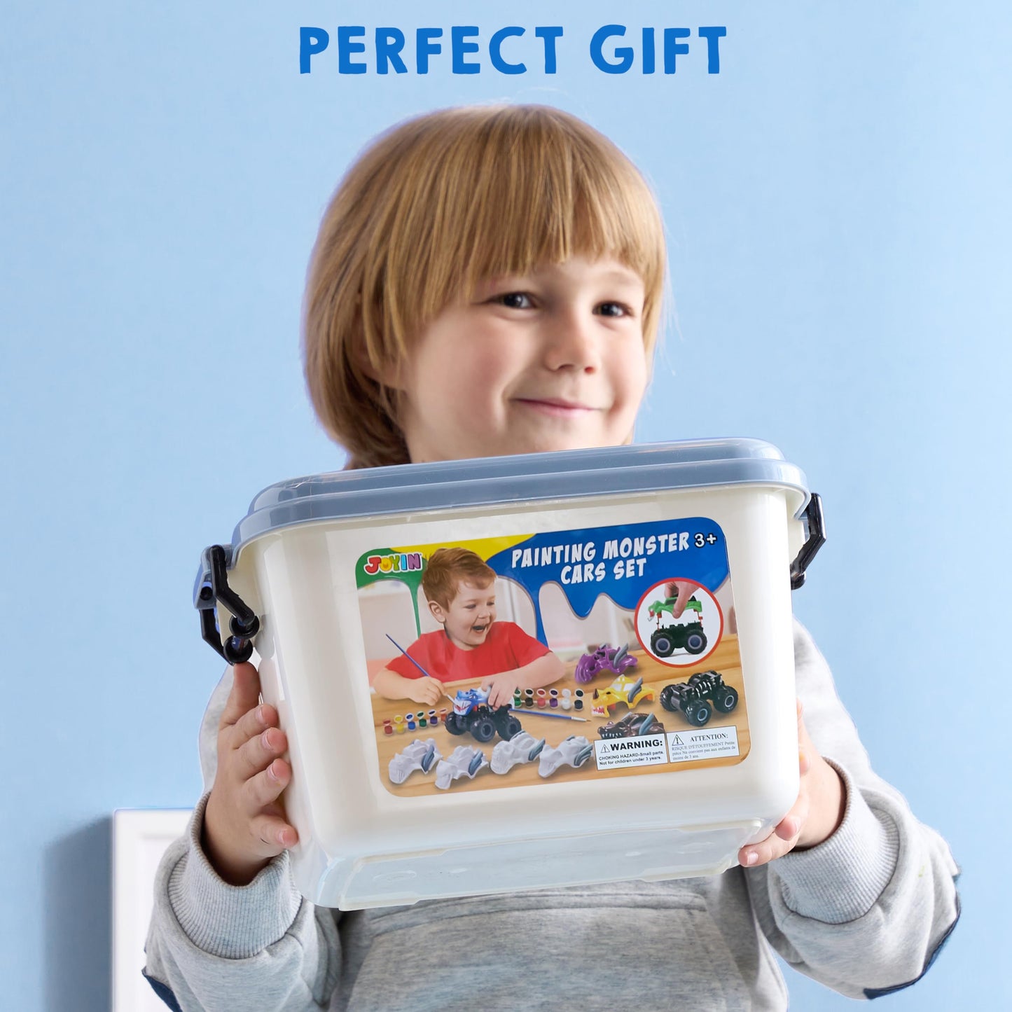 JOYIN Monster Car Craft Kit - Build & Paint Your Own Friction-Powered Truck for Kids