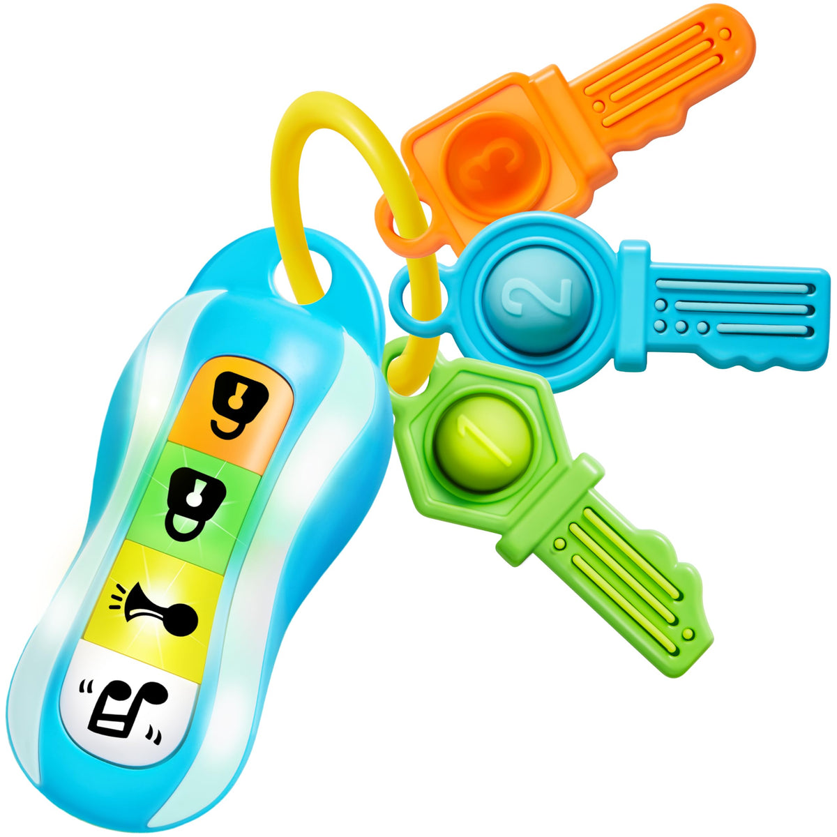 JOYIN Baby Car Keys Teether – Sensory Learning Toy with Lights & Music for Travel (10+ Months)