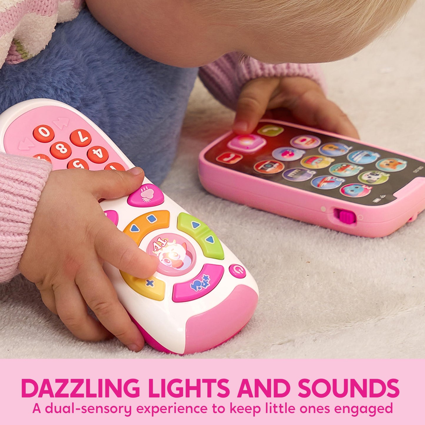 JOYIN Baby Learning Phone & Remote Toy – Pink Musical Smartphone for Toddlers